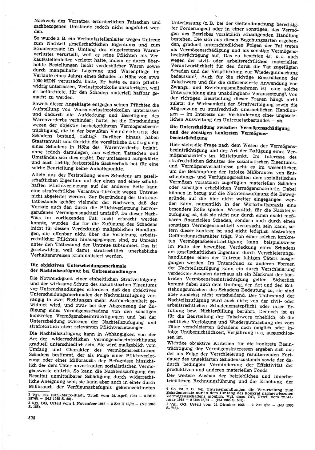 Neue Justiz (NJ), Zeitschrift für Recht und Rechtswissenschaft [Deutsche Demokratische Republik (DDR)], 21. Jahrgang 1967, Seite 528 (NJ DDR 1967, S. 528)