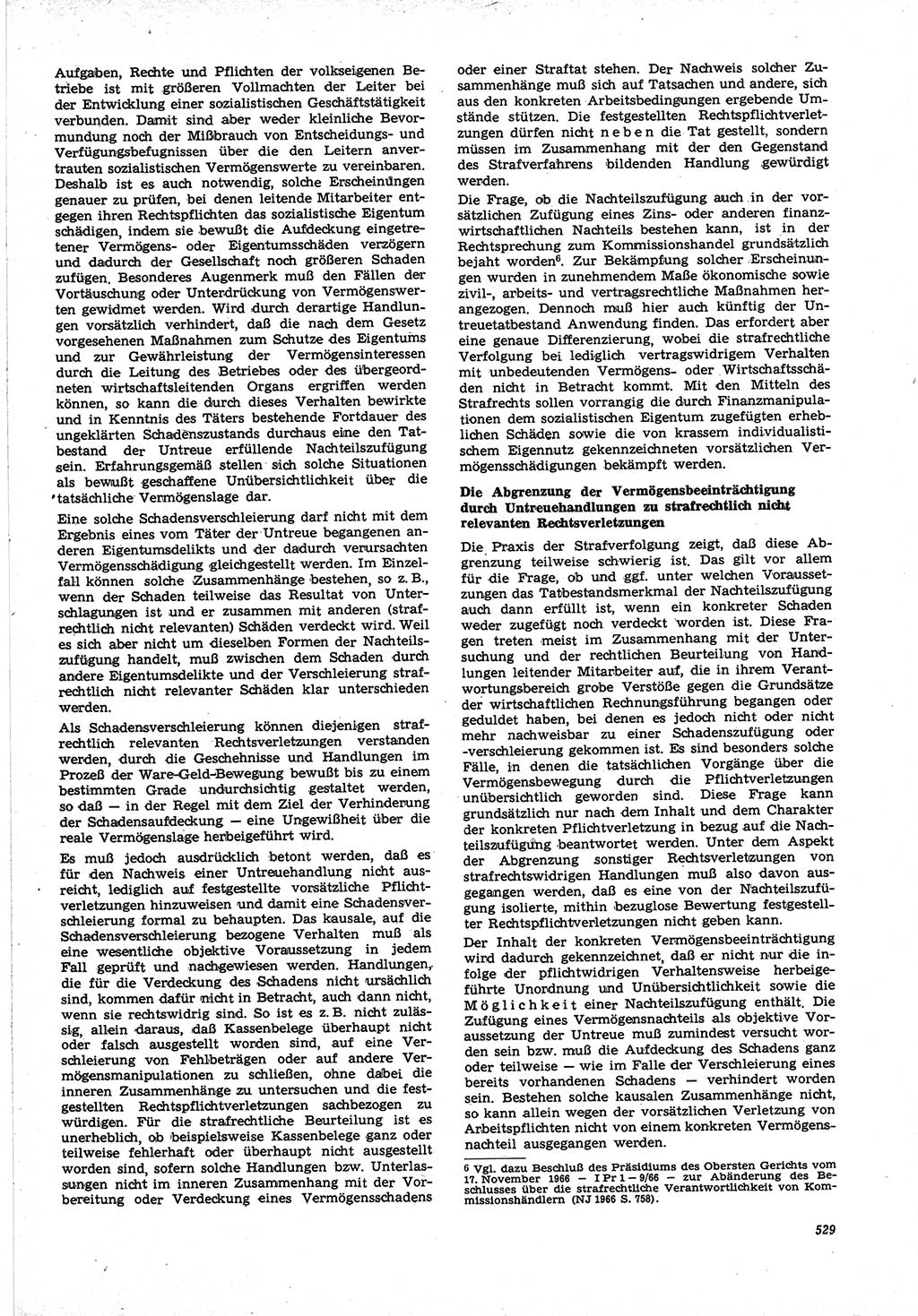 Neue Justiz (NJ), Zeitschrift für Recht und Rechtswissenschaft [Deutsche Demokratische Republik (DDR)], 21. Jahrgang 1967, Seite 529 (NJ DDR 1967, S. 529)