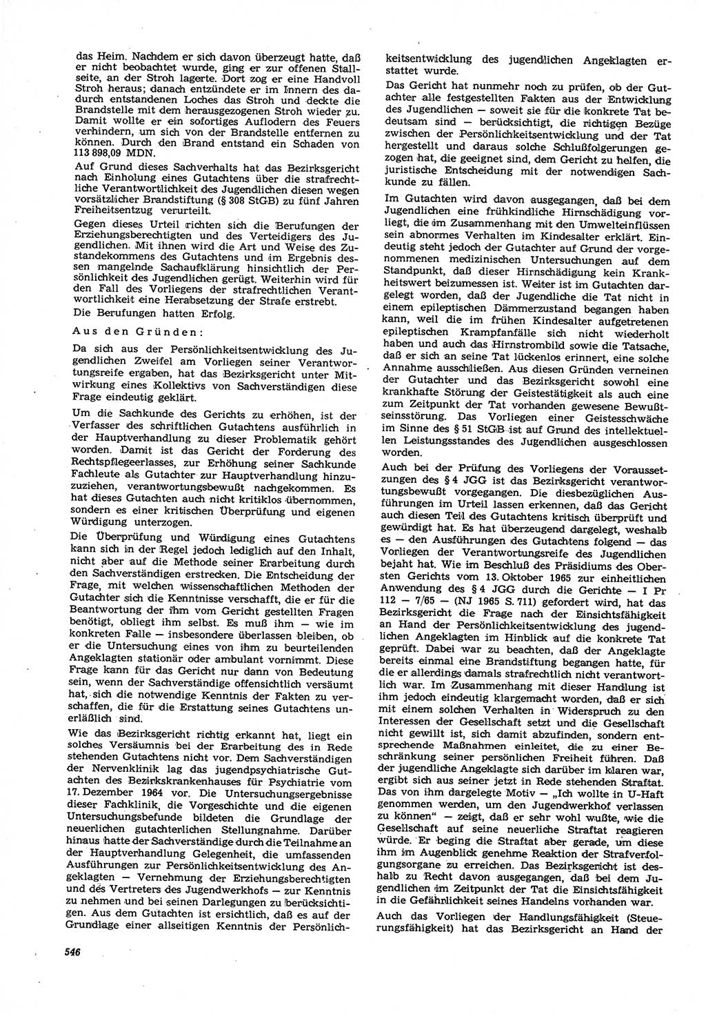 Neue Justiz (NJ), Zeitschrift für Recht und Rechtswissenschaft [Deutsche Demokratische Republik (DDR)], 21. Jahrgang 1967, Seite 546 (NJ DDR 1967, S. 546)