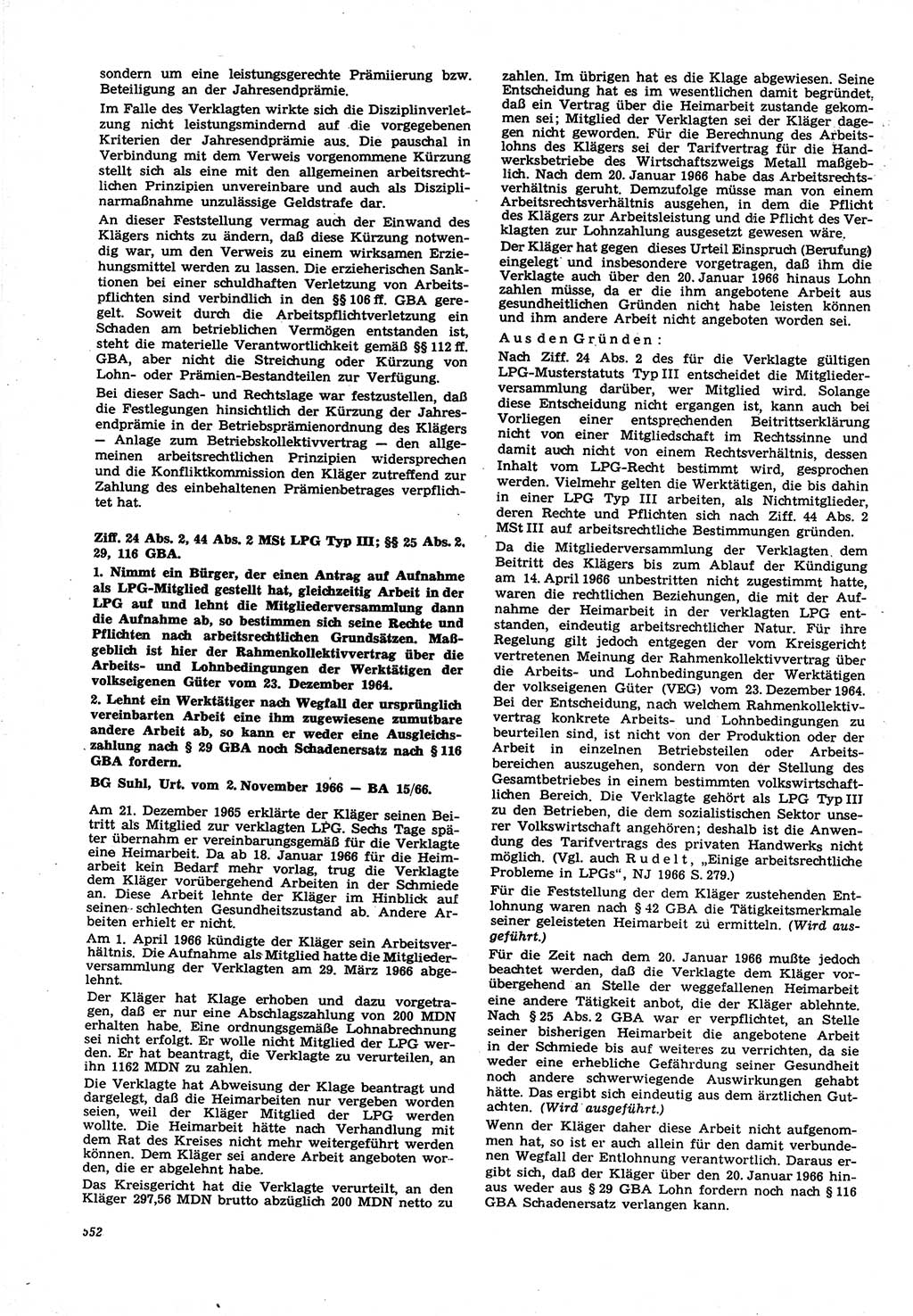 Neue Justiz (NJ), Zeitschrift für Recht und Rechtswissenschaft [Deutsche Demokratische Republik (DDR)], 21. Jahrgang 1967, Seite 552 (NJ DDR 1967, S. 552)