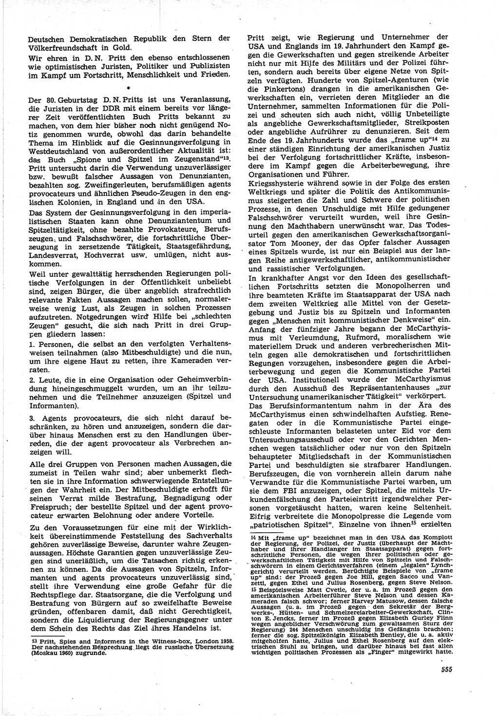 Neue Justiz (NJ), Zeitschrift für Recht und Rechtswissenschaft [Deutsche Demokratische Republik (DDR)], 21. Jahrgang 1967, Seite 555 (NJ DDR 1967, S. 555)