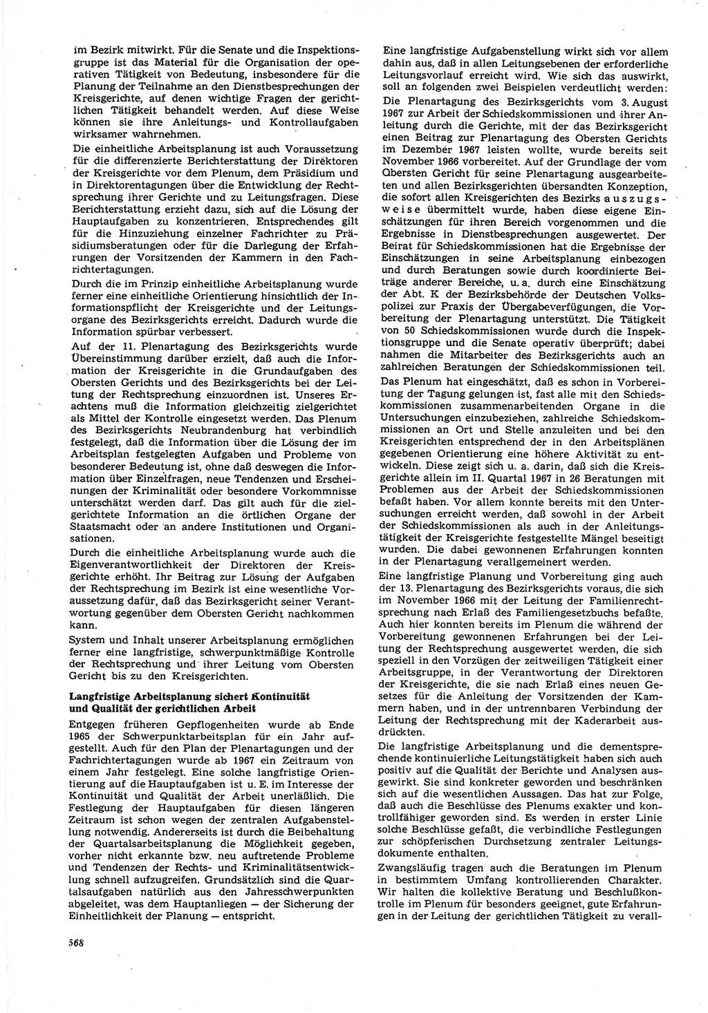Neue Justiz (NJ), Zeitschrift für Recht und Rechtswissenschaft [Deutsche Demokratische Republik (DDR)], 21. Jahrgang 1967, Seite 568 (NJ DDR 1967, S. 568)