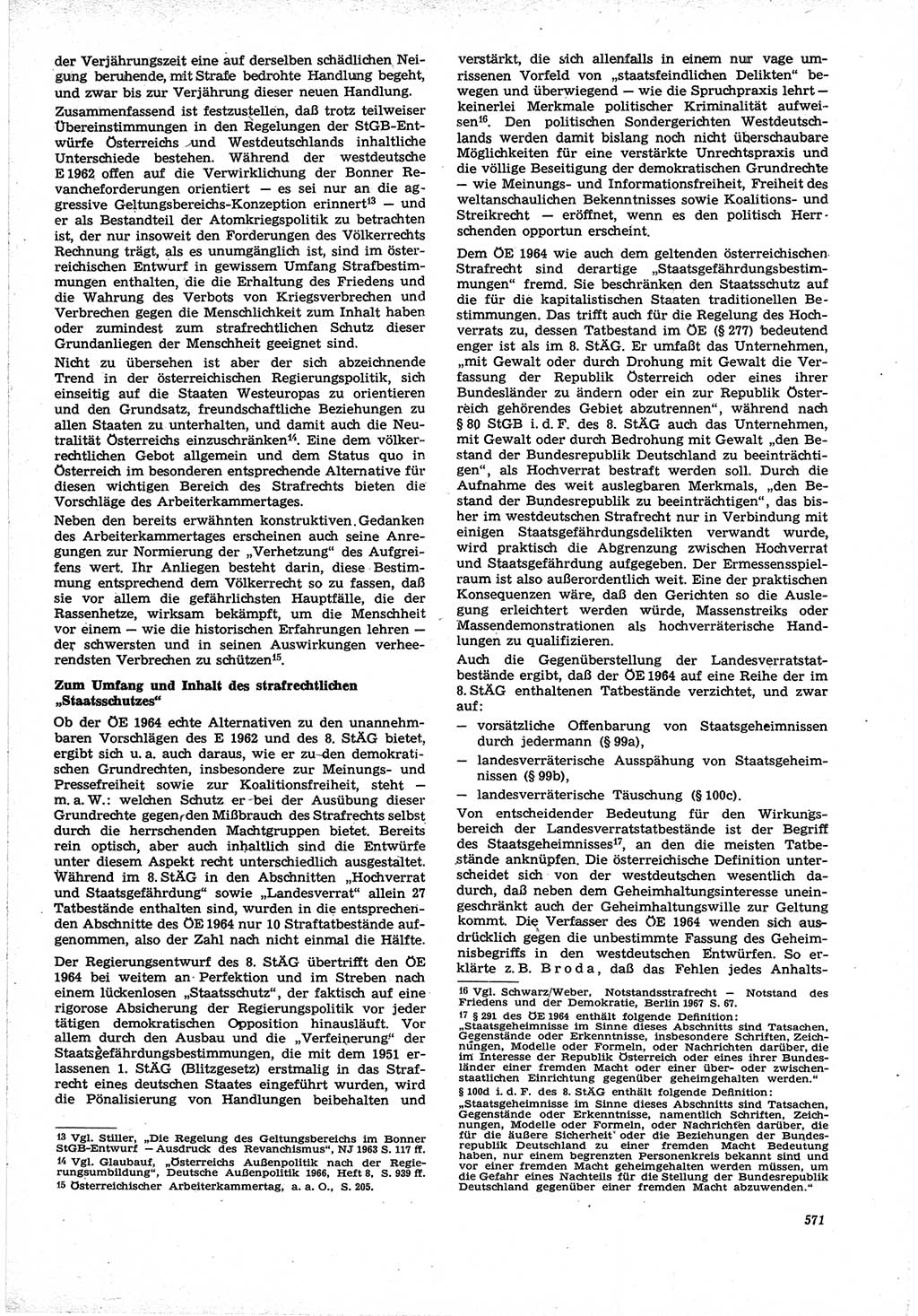 Neue Justiz (NJ), Zeitschrift für Recht und Rechtswissenschaft [Deutsche Demokratische Republik (DDR)], 21. Jahrgang 1967, Seite 571 (NJ DDR 1967, S. 571)