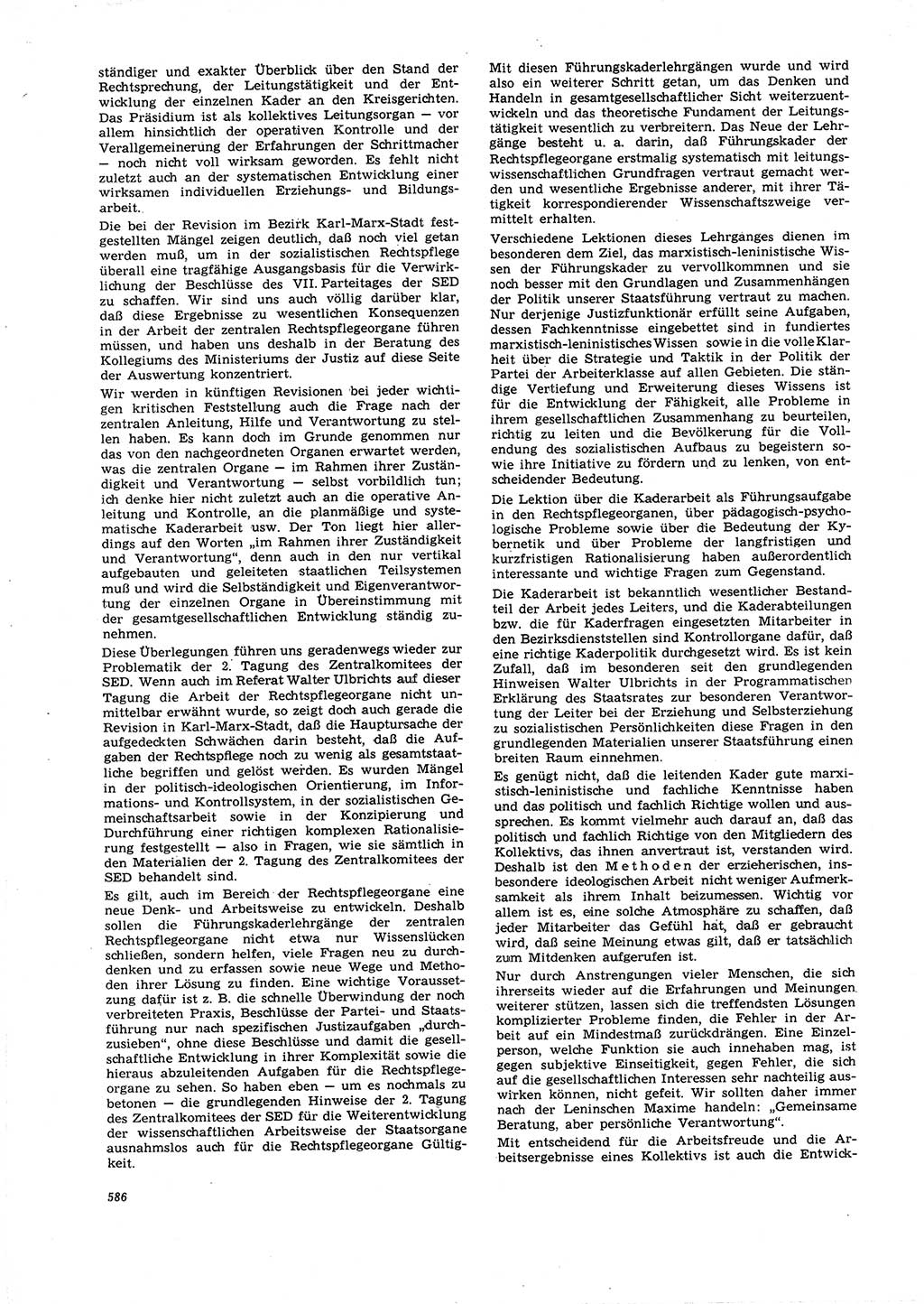 Neue Justiz (NJ), Zeitschrift für Recht und Rechtswissenschaft [Deutsche Demokratische Republik (DDR)], 21. Jahrgang 1967, Seite 586 (NJ DDR 1967, S. 586)