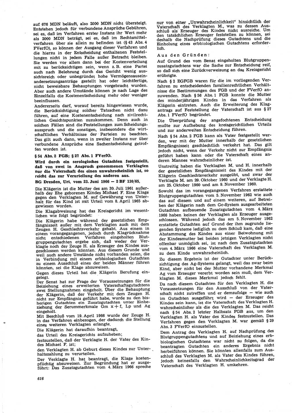 Neue Justiz (NJ), Zeitschrift für Recht und Rechtswissenschaft [Deutsche Demokratische Republik (DDR)], 21. Jahrgang 1967, Seite 616 (NJ DDR 1967, S. 616)
