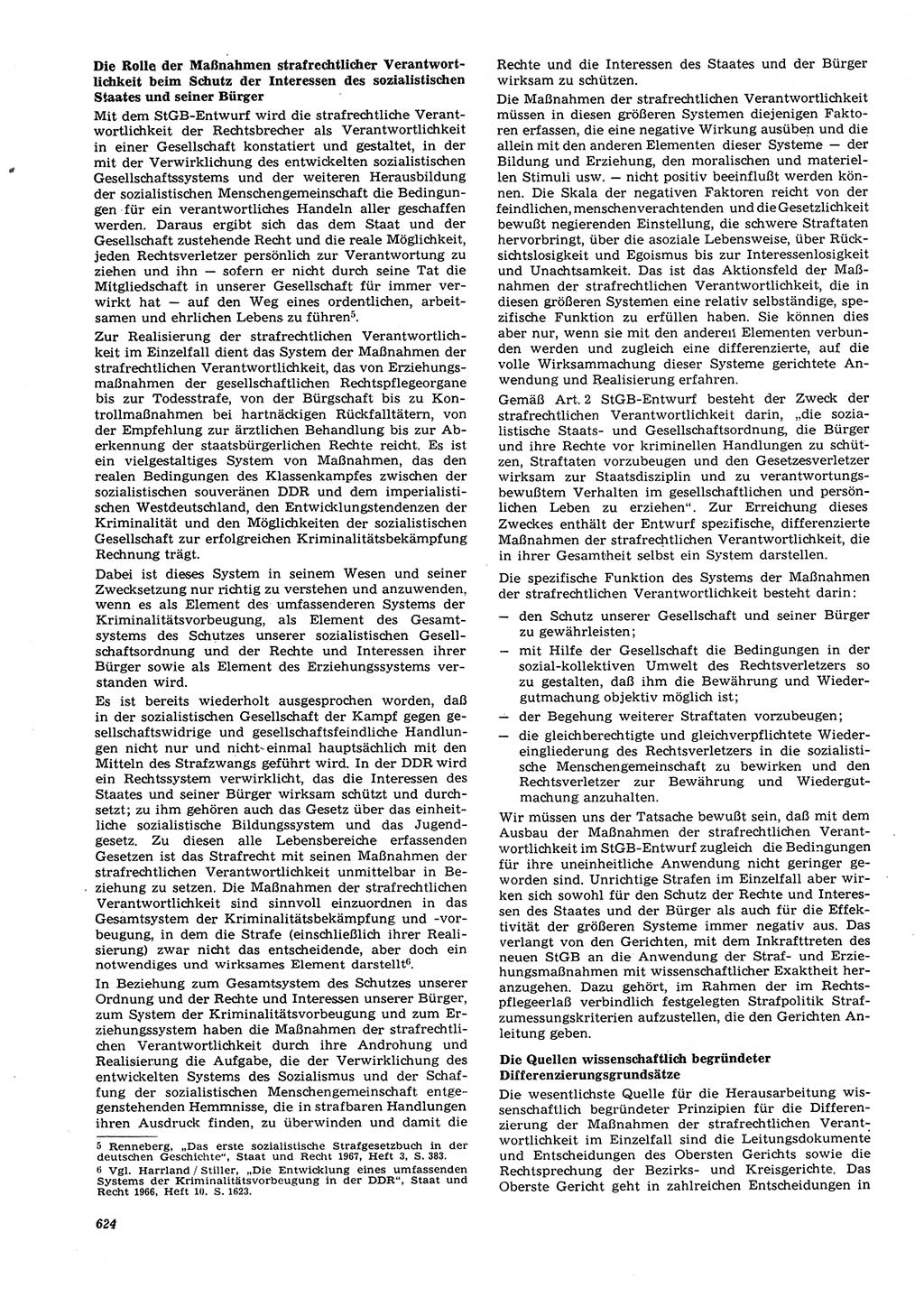 Neue Justiz (NJ), Zeitschrift für Recht und Rechtswissenschaft [Deutsche Demokratische Republik (DDR)], 21. Jahrgang 1967, Seite 624 (NJ DDR 1967, S. 624)