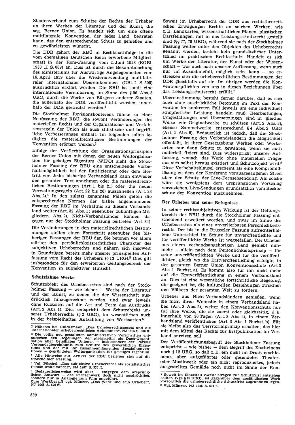 Neue Justiz (NJ), Zeitschrift für Recht und Rechtswissenschaft [Deutsche Demokratische Republik (DDR)], 21. Jahrgang 1967, Seite 630 (NJ DDR 1967, S. 630)