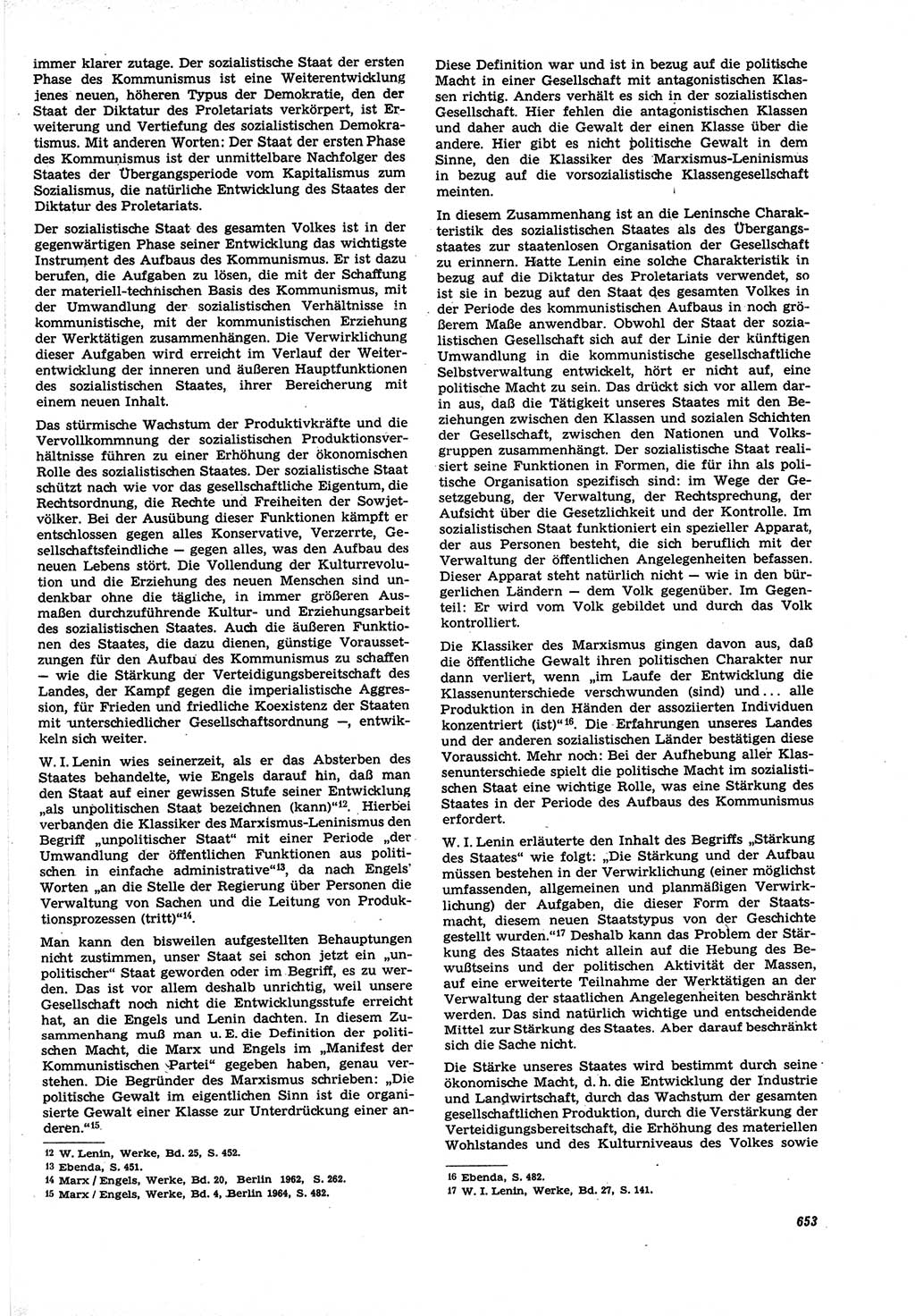 Neue Justiz (NJ), Zeitschrift für Recht und Rechtswissenschaft [Deutsche Demokratische Republik (DDR)], 21. Jahrgang 1967, Seite 653 (NJ DDR 1967, S. 653)