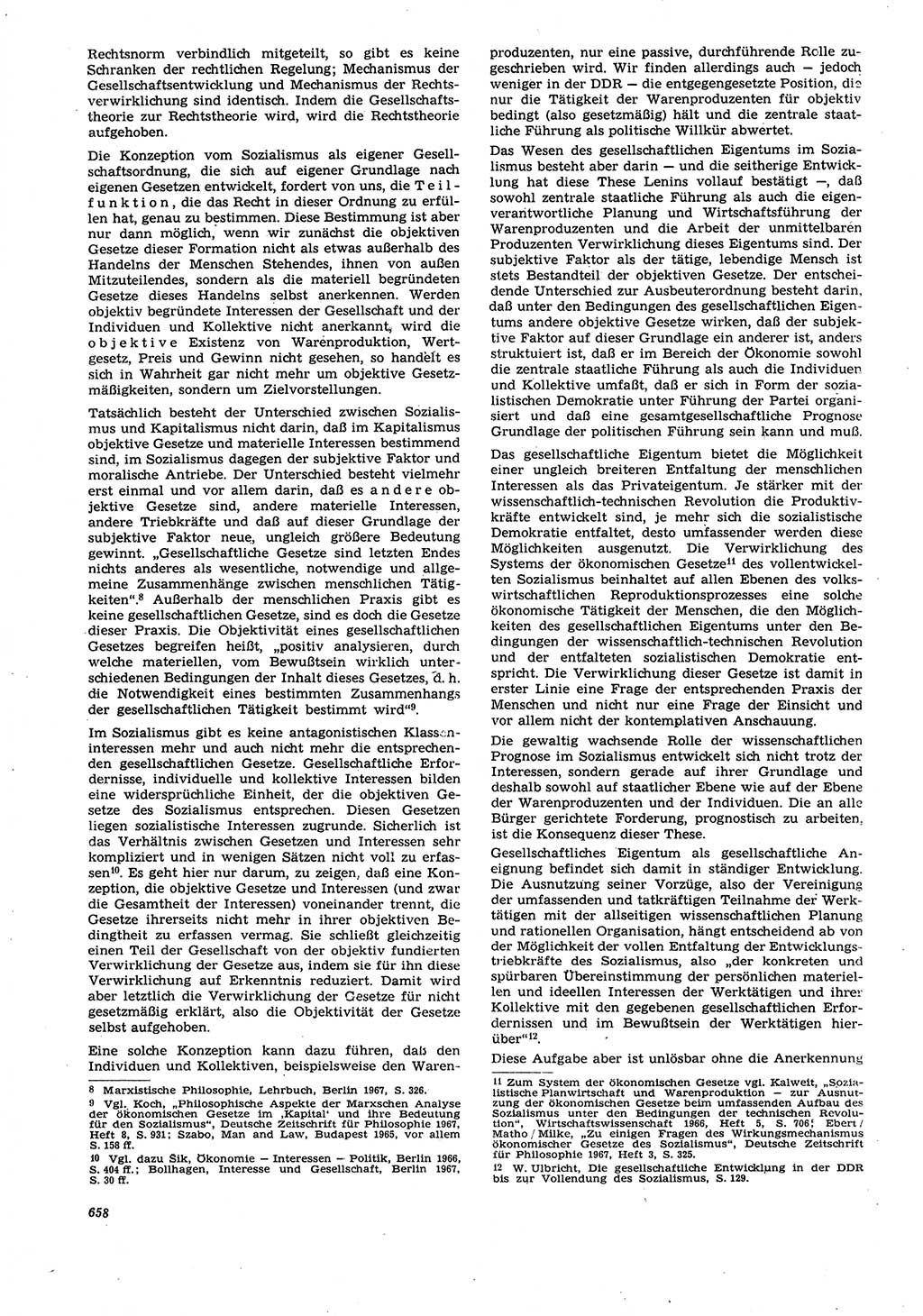Neue Justiz (NJ), Zeitschrift für Recht und Rechtswissenschaft [Deutsche Demokratische Republik (DDR)], 21. Jahrgang 1967, Seite 658 (NJ DDR 1967, S. 658)