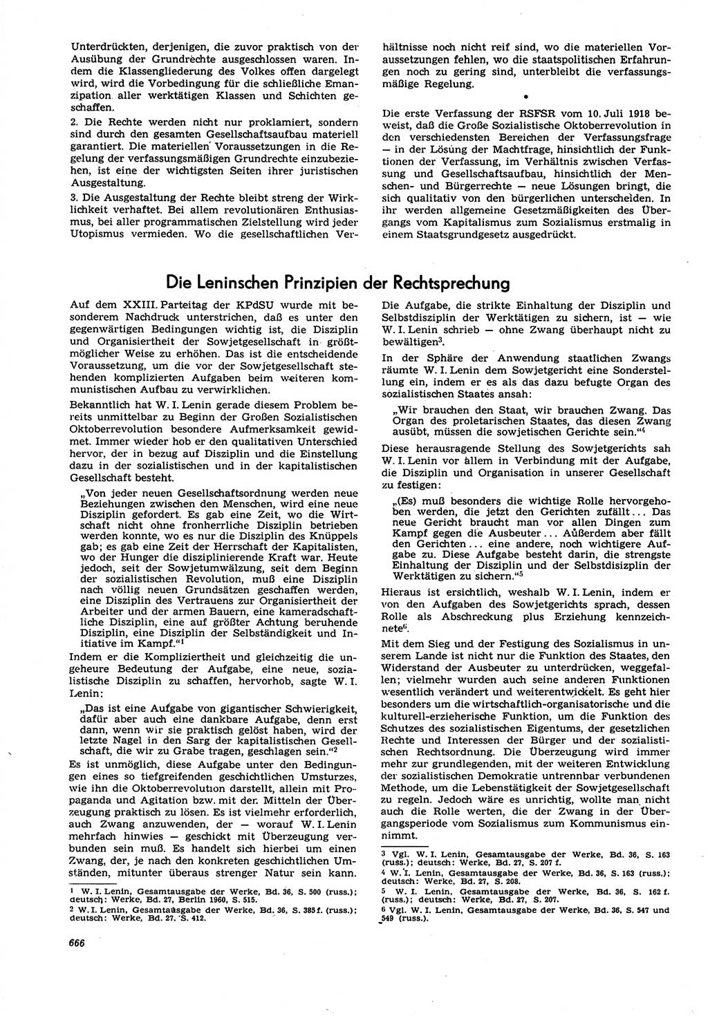 Neue Justiz (NJ), Zeitschrift für Recht und Rechtswissenschaft [Deutsche Demokratische Republik (DDR)], 21. Jahrgang 1967, Seite 666 (NJ DDR 1967, S. 666)