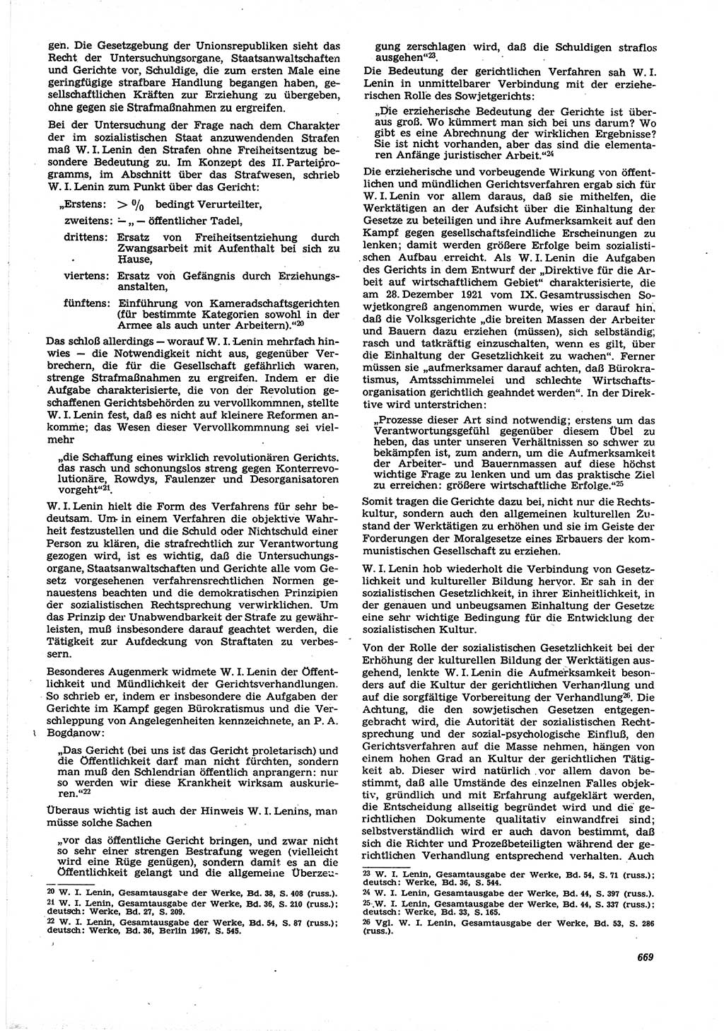 Neue Justiz (NJ), Zeitschrift für Recht und Rechtswissenschaft [Deutsche Demokratische Republik (DDR)], 21. Jahrgang 1967, Seite 669 (NJ DDR 1967, S. 669)