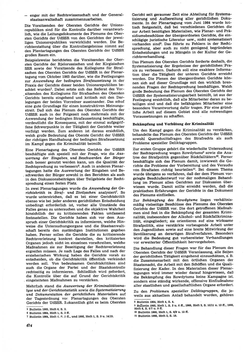 Neue Justiz (NJ), Zeitschrift für Recht und Rechtswissenschaft [Deutsche Demokratische Republik (DDR)], 21. Jahrgang 1967, Seite 674 (NJ DDR 1967, S. 674)