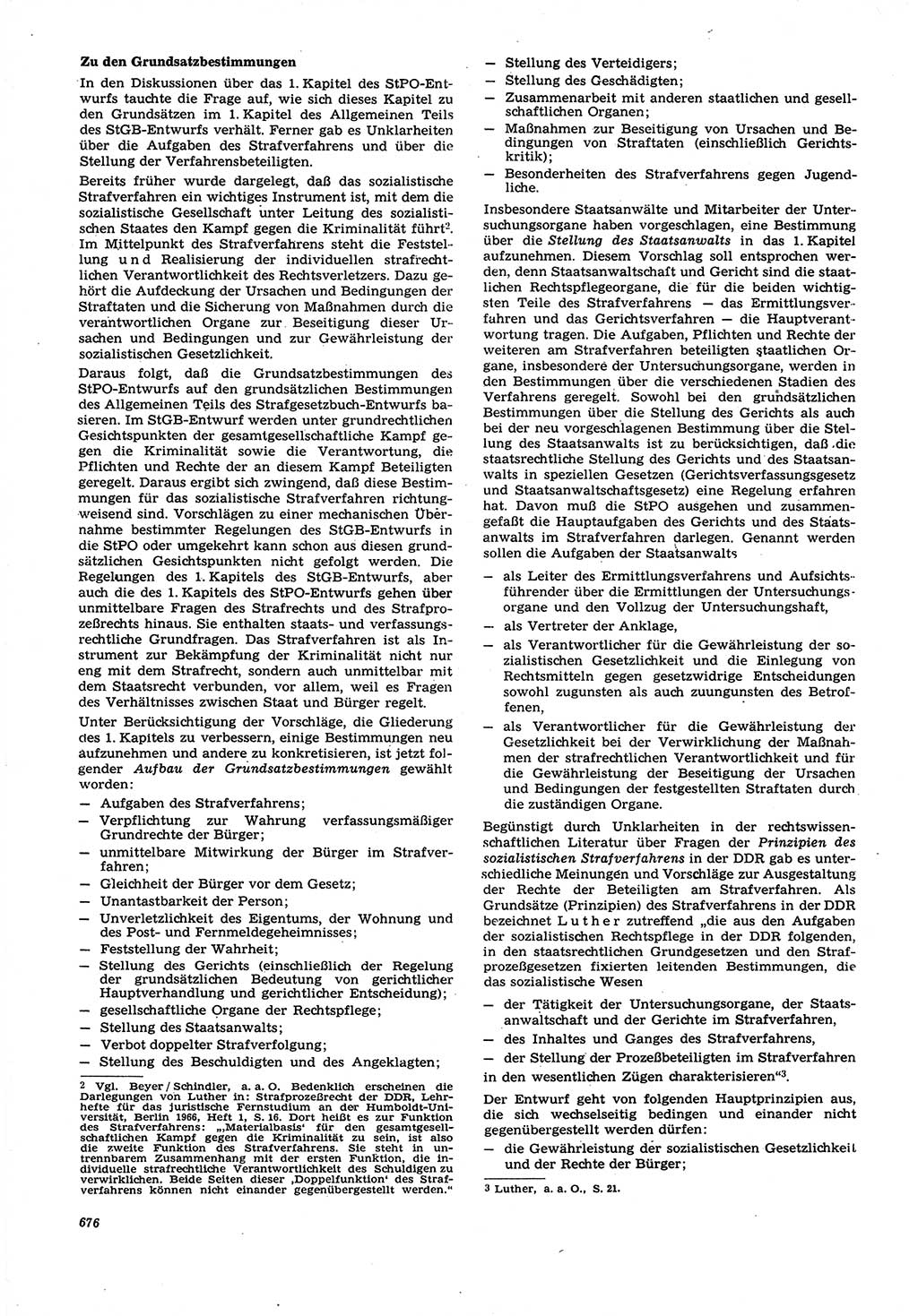 Neue Justiz (NJ), Zeitschrift für Recht und Rechtswissenschaft [Deutsche Demokratische Republik (DDR)], 21. Jahrgang 1967, Seite 676 (NJ DDR 1967, S. 676)
