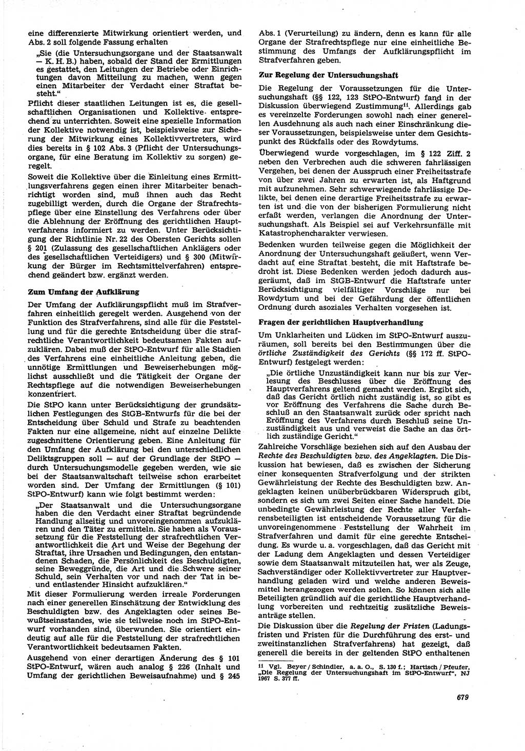 Neue Justiz (NJ), Zeitschrift für Recht und Rechtswissenschaft [Deutsche Demokratische Republik (DDR)], 21. Jahrgang 1967, Seite 679 (NJ DDR 1967, S. 679)