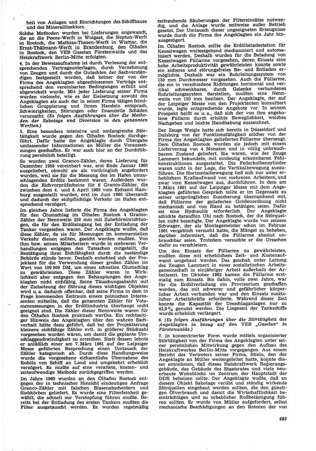 Neue Justiz (NJ), Zeitschrift für Recht und Rechtswissenschaft [Deutsche Demokratische Republik (DDR)], 21. Jahrgang 1967, Seite 685 (NJ DDR 1967, S. 685)