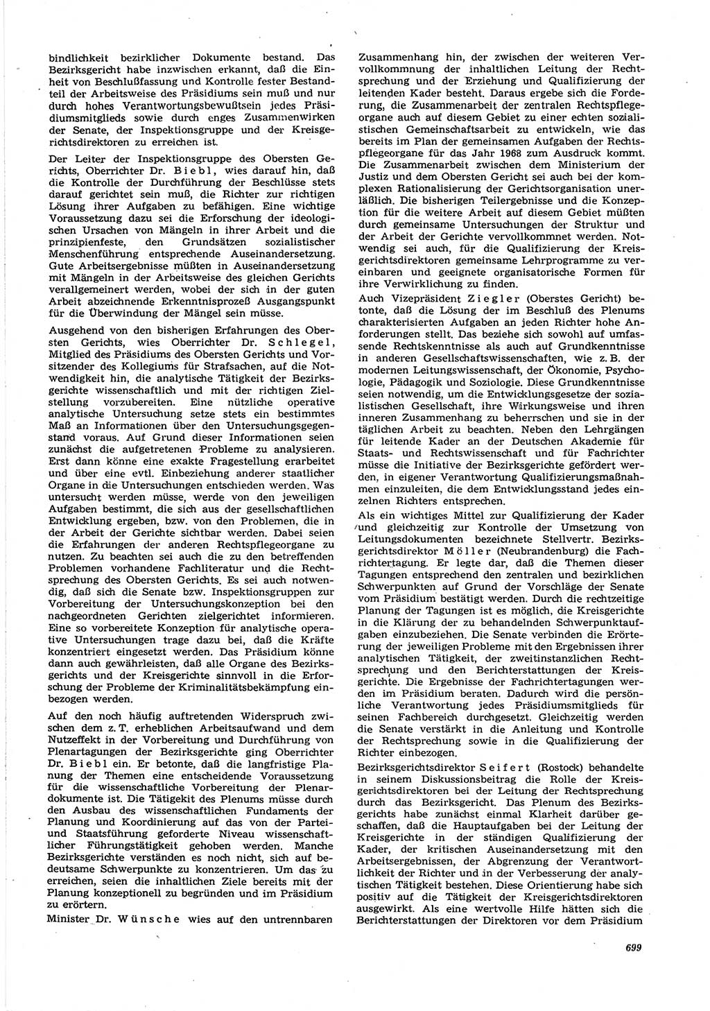 Neue Justiz (NJ), Zeitschrift für Recht und Rechtswissenschaft [Deutsche Demokratische Republik (DDR)], 21. Jahrgang 1967, Seite 699 (NJ DDR 1967, S. 699)