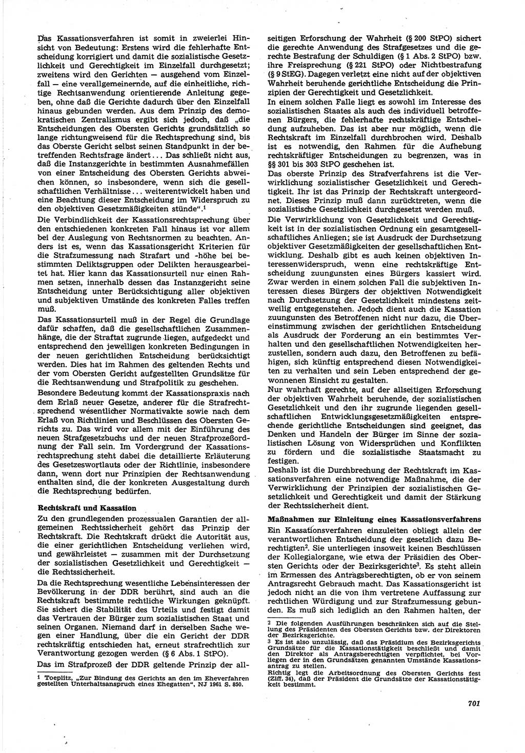 Neue Justiz (NJ), Zeitschrift für Recht und Rechtswissenschaft [Deutsche Demokratische Republik (DDR)], 21. Jahrgang 1967, Seite 701 (NJ DDR 1967, S. 701)