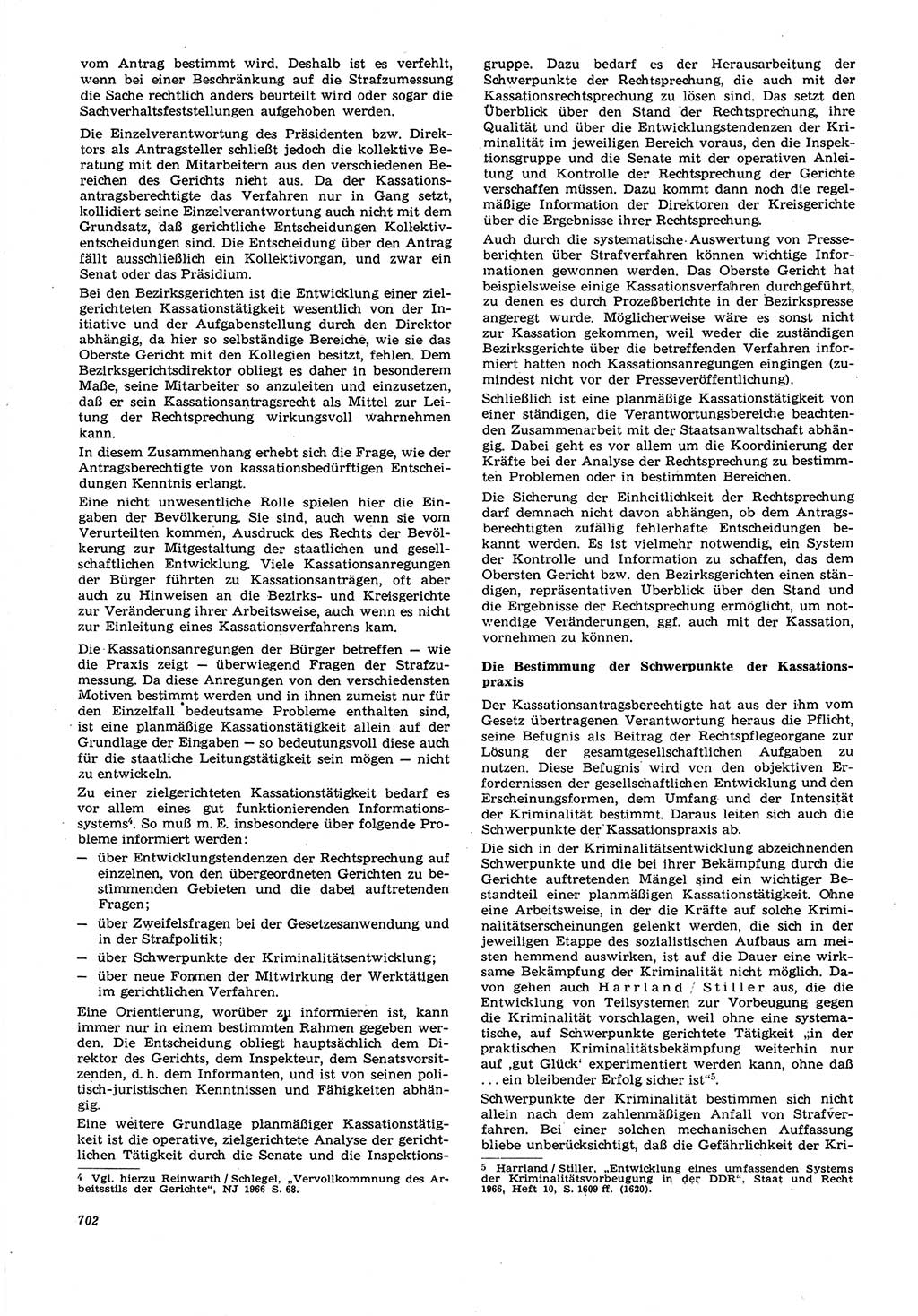 Neue Justiz (NJ), Zeitschrift für Recht und Rechtswissenschaft [Deutsche Demokratische Republik (DDR)], 21. Jahrgang 1967, Seite 702 (NJ DDR 1967, S. 702)