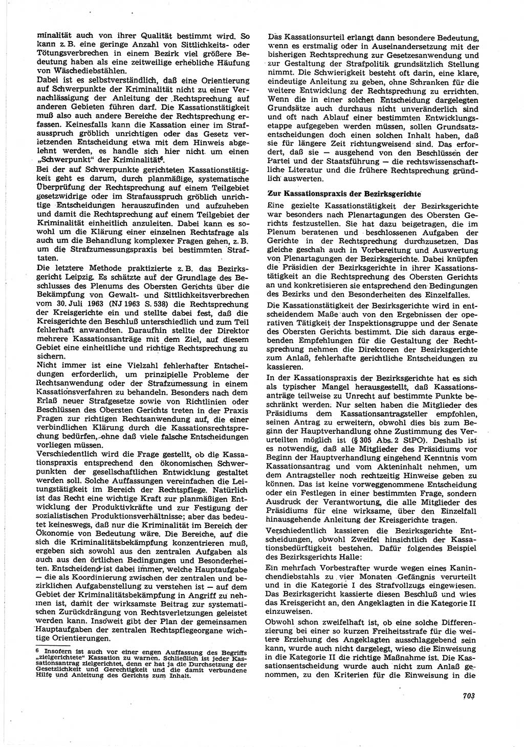Neue Justiz (NJ), Zeitschrift für Recht und Rechtswissenschaft [Deutsche Demokratische Republik (DDR)], 21. Jahrgang 1967, Seite 703 (NJ DDR 1967, S. 703)
