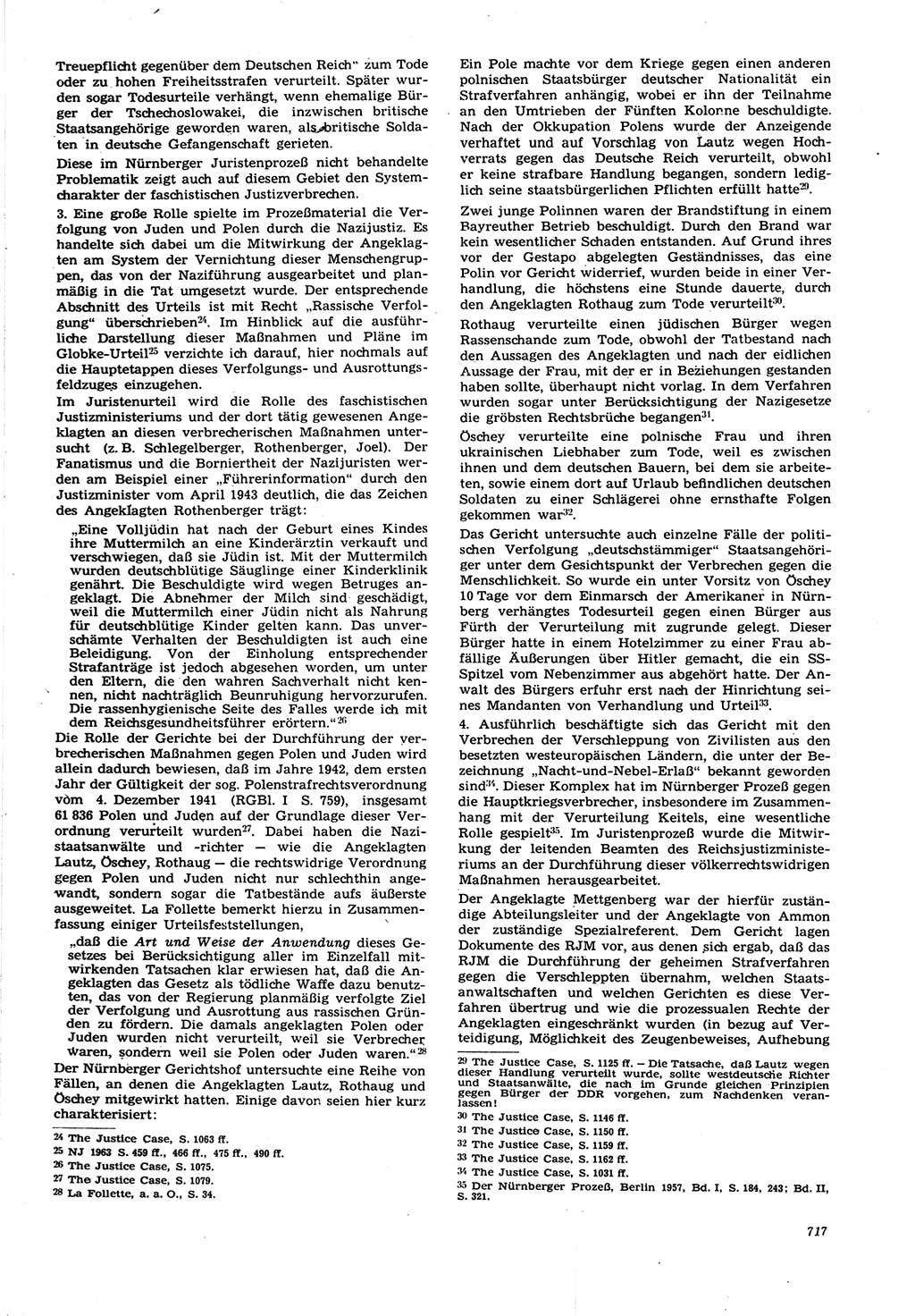 Neue Justiz (NJ), Zeitschrift für Recht und Rechtswissenschaft [Deutsche Demokratische Republik (DDR)], 21. Jahrgang 1967, Seite 717 (NJ DDR 1967, S. 717)