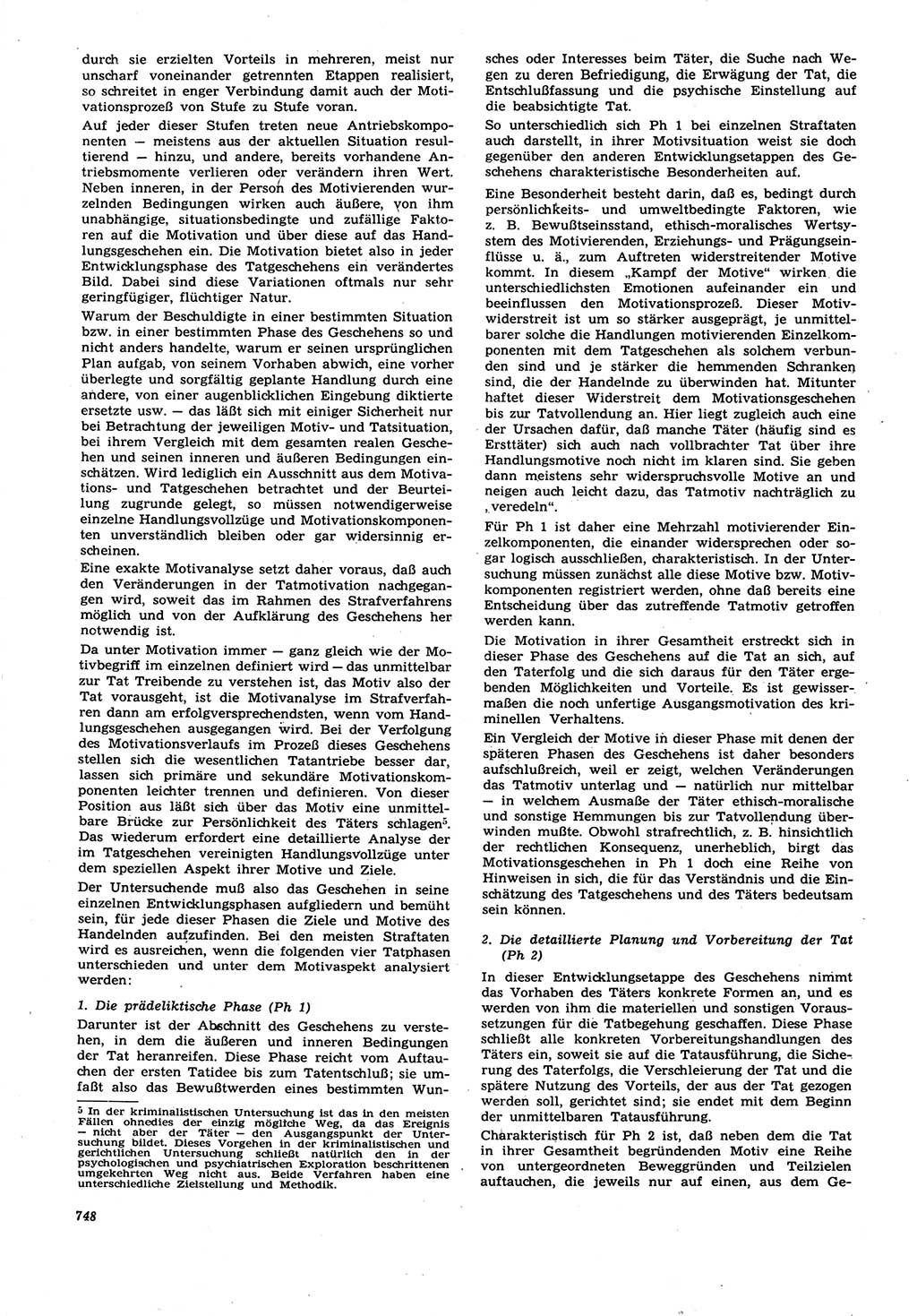 Neue Justiz (NJ), Zeitschrift für Recht und Rechtswissenschaft [Deutsche Demokratische Republik (DDR)], 21. Jahrgang 1967, Seite 748 (NJ DDR 1967, S. 748)