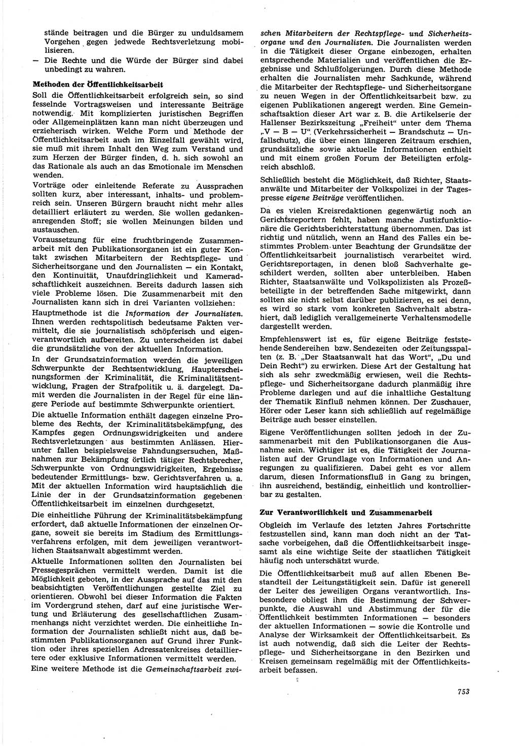 Neue Justiz (NJ), Zeitschrift für Recht und Rechtswissenschaft [Deutsche Demokratische Republik (DDR)], 21. Jahrgang 1967, Seite 753 (NJ DDR 1967, S. 753)