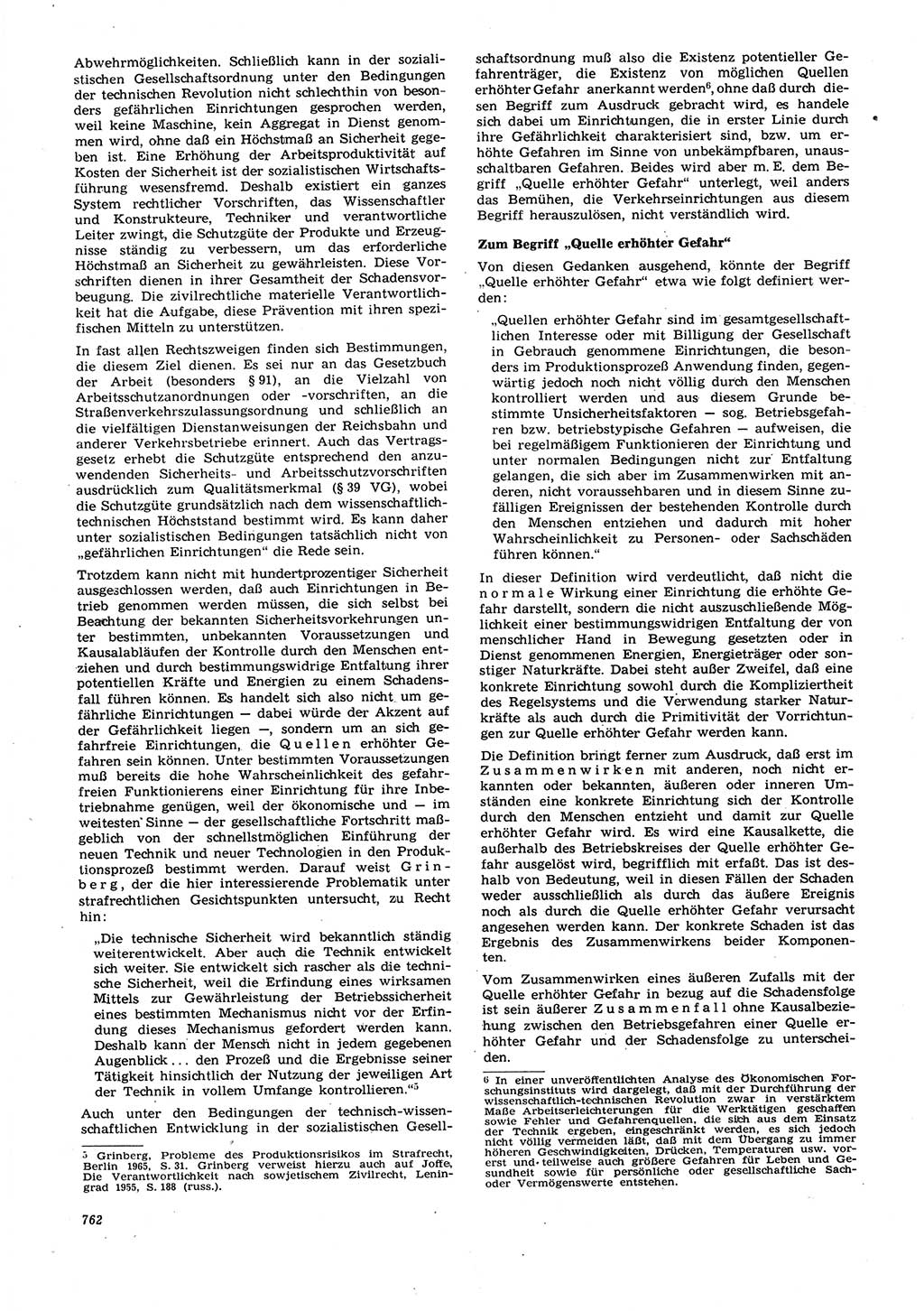 Neue Justiz (NJ), Zeitschrift für Recht und Rechtswissenschaft [Deutsche Demokratische Republik (DDR)], 21. Jahrgang 1967, Seite 762 (NJ DDR 1967, S. 762)