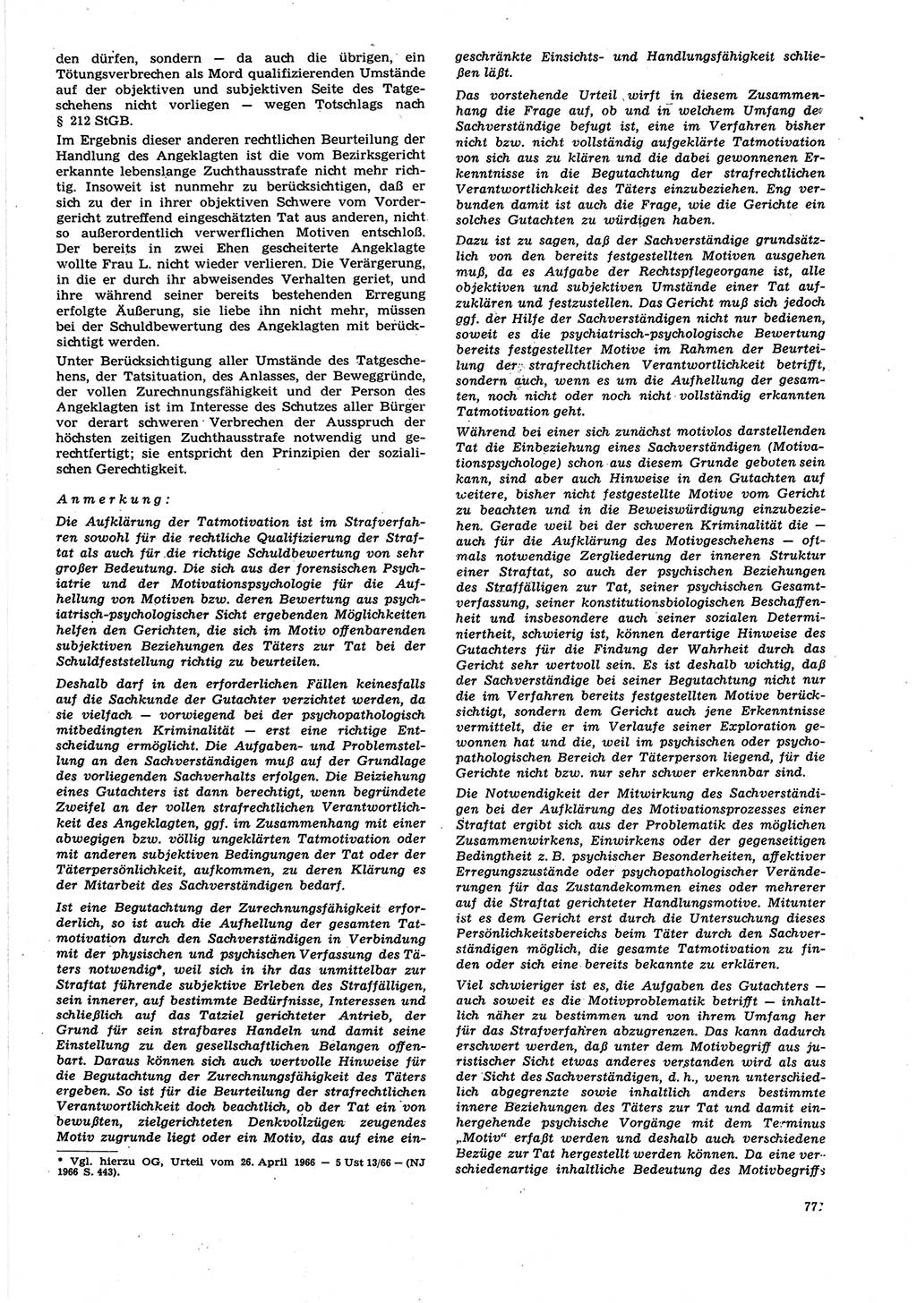 Neue Justiz (NJ), Zeitschrift für Recht und Rechtswissenschaft [Deutsche Demokratische Republik (DDR)], 21. Jahrgang 1967, Seite 771 (NJ DDR 1967, S. 771)