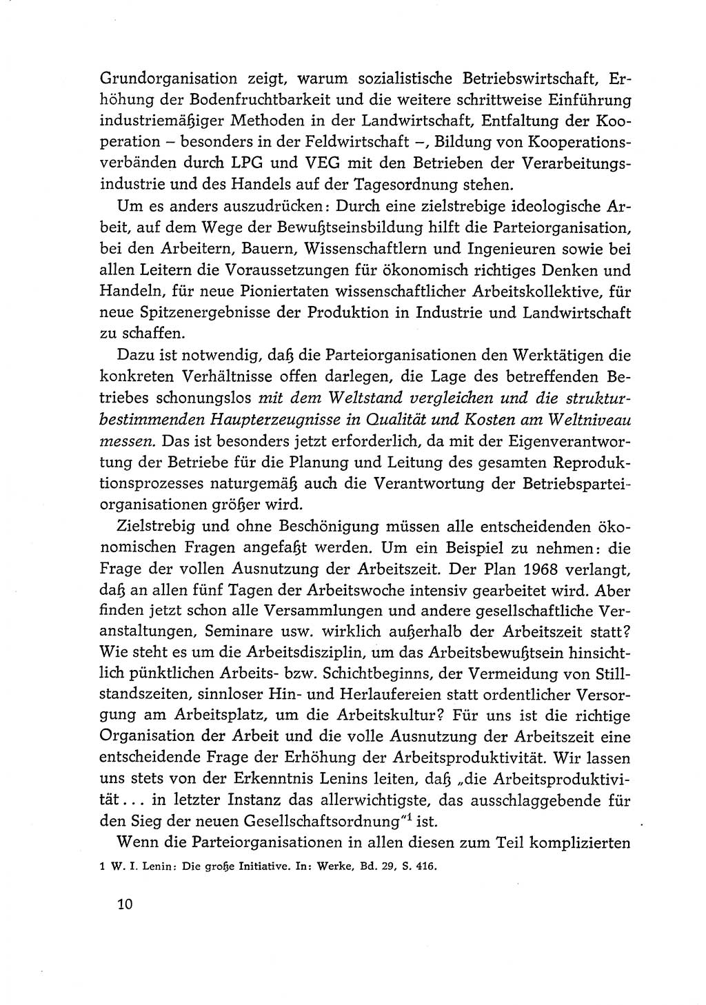 Dokumente der Sozialistischen Einheitspartei Deutschlands (SED) [Deutsche Demokratische Republik (DDR)] 1968-1969, Seite 10 (Dok. SED DDR 1968-1969, S. 10)