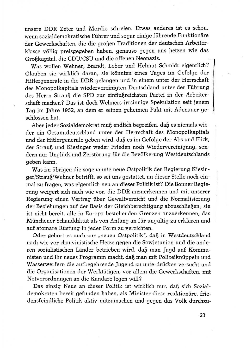 Dokumente der Sozialistischen Einheitspartei Deutschlands (SED) [Deutsche Demokratische Republik (DDR)] 1968-1969, Seite 23 (Dok. SED DDR 1968-1969, S. 23)