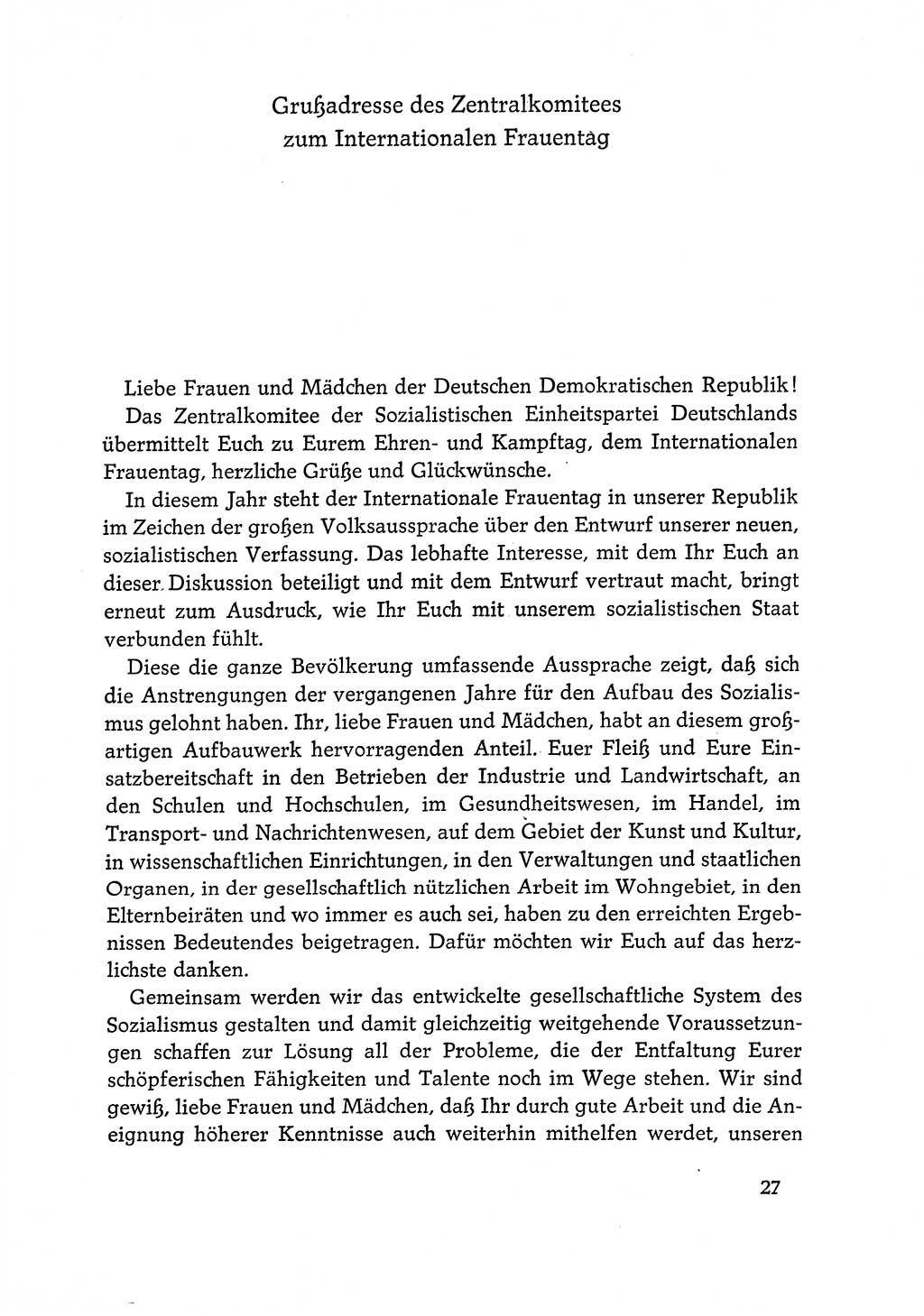 Dokumente der Sozialistischen Einheitspartei Deutschlands (SED) [Deutsche Demokratische Republik (DDR)] 1968-1969, Seite 27 (Dok. SED DDR 1968-1969, S. 27)
