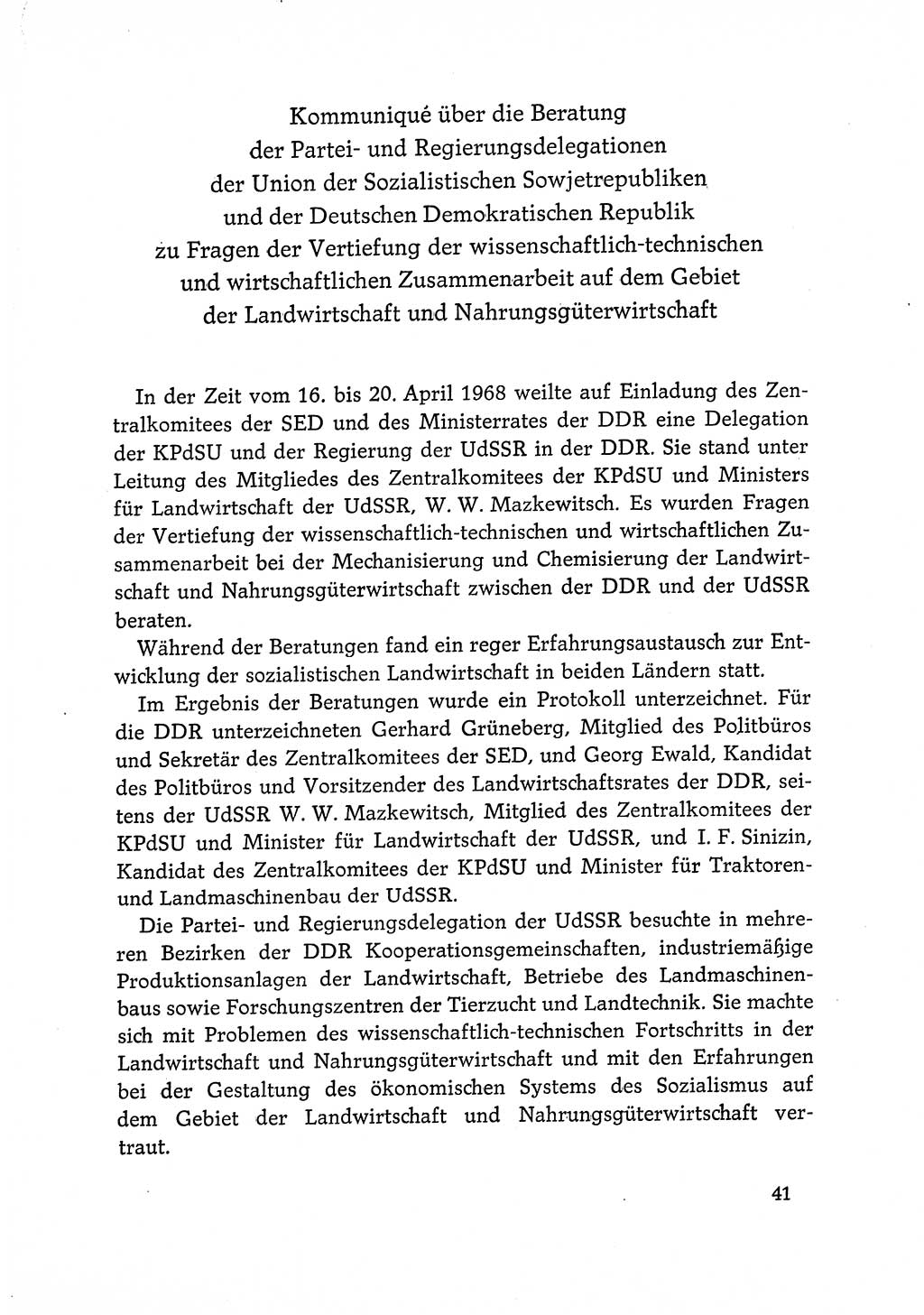 Dokumente der Sozialistischen Einheitspartei Deutschlands (SED) [Deutsche Demokratische Republik (DDR)] 1968-1969, Seite 41 (Dok. SED DDR 1968-1969, S. 41)