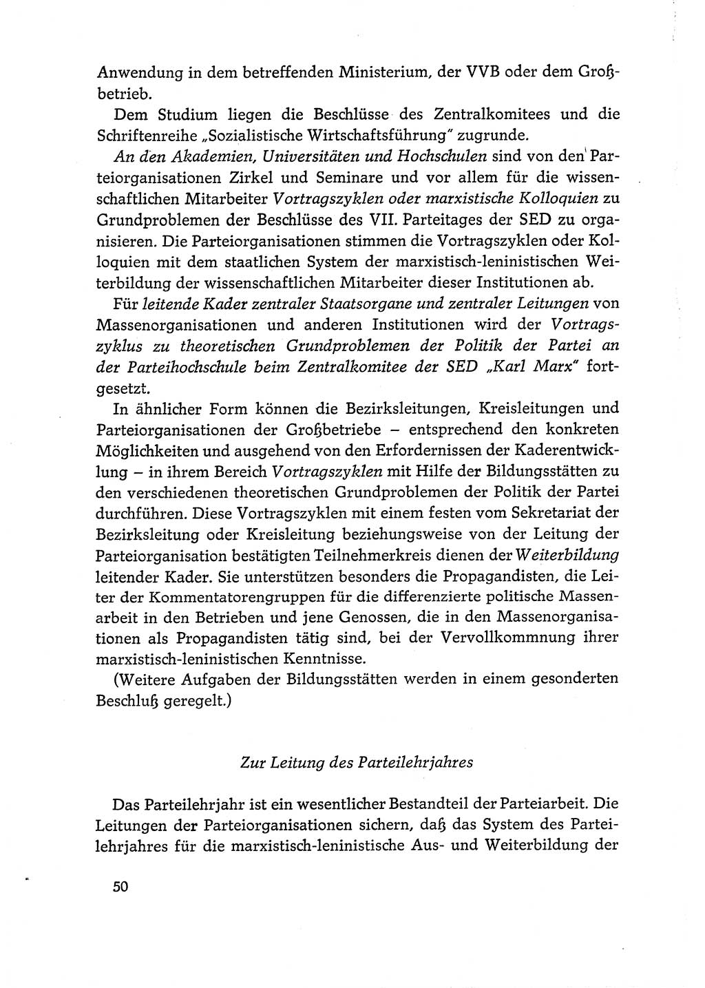 Dokumente der Sozialistischen Einheitspartei Deutschlands (SED) [Deutsche Demokratische Republik (DDR)] 1968-1969, Seite 50 (Dok. SED DDR 1968-1969, S. 50)