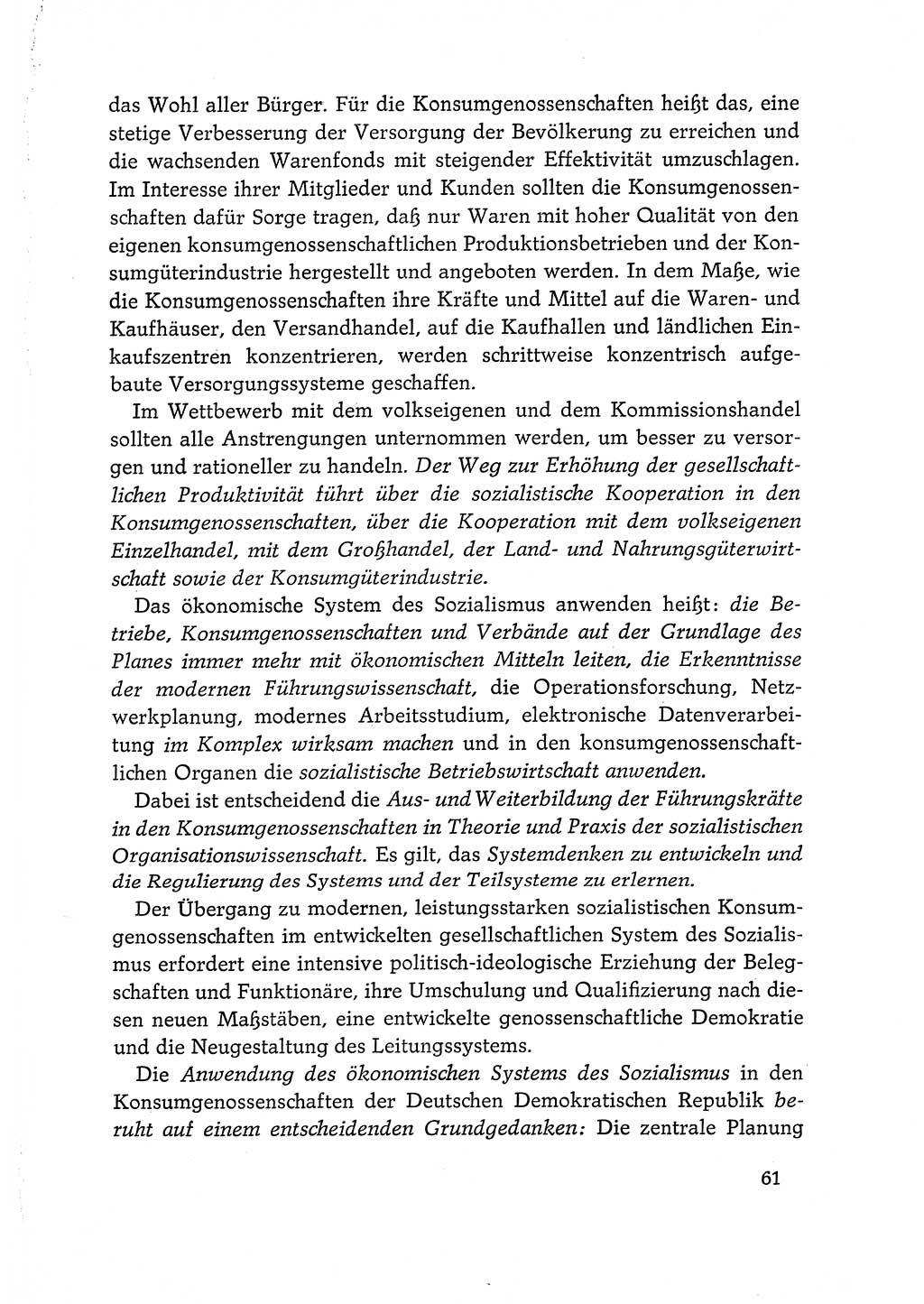 Dokumente der Sozialistischen Einheitspartei Deutschlands (SED) [Deutsche Demokratische Republik (DDR)] 1968-1969, Seite 61 (Dok. SED DDR 1968-1969, S. 61)