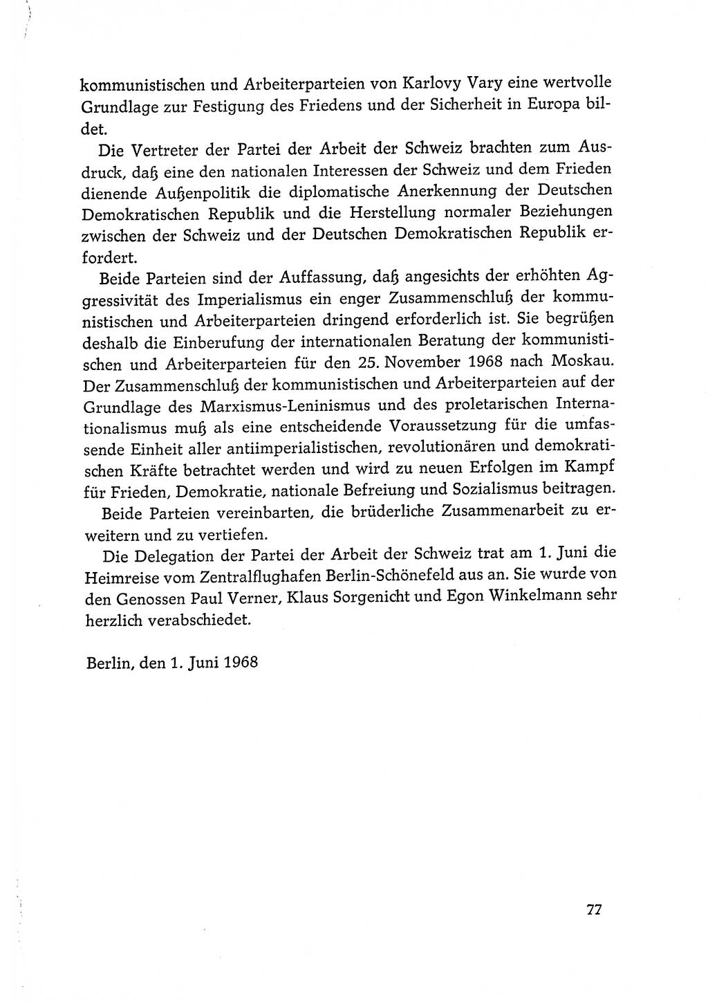Dokumente der Sozialistischen Einheitspartei Deutschlands (SED) [Deutsche Demokratische Republik (DDR)] 1968-1969, Seite 77 (Dok. SED DDR 1968-1969, S. 77)