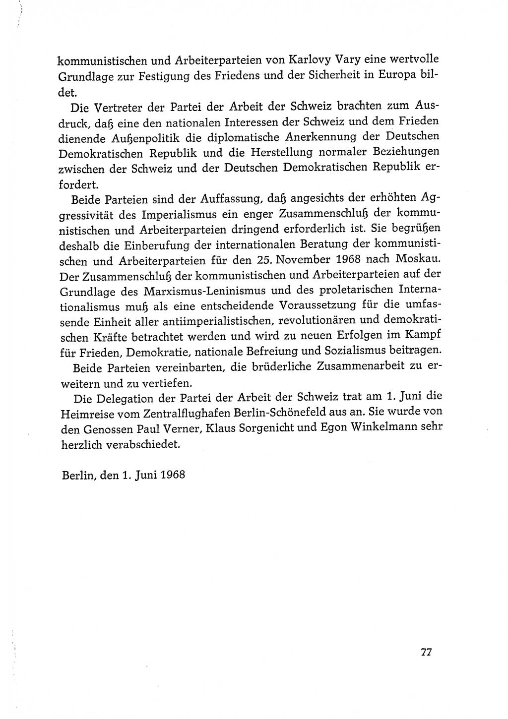 Dokumente der Sozialistischen Einheitspartei Deutschlands (SED) [Deutsche Demokratische Republik (DDR)] 1968-1969, Seite 77 (Dok. SED DDR 1968-1969, S. 77)