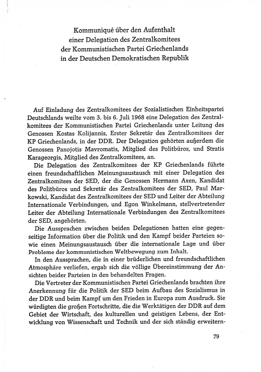 Dokumente der Sozialistischen Einheitspartei Deutschlands (SED) [Deutsche Demokratische Republik (DDR)] 1968-1969, Seite 79 (Dok. SED DDR 1968-1969, S. 79)