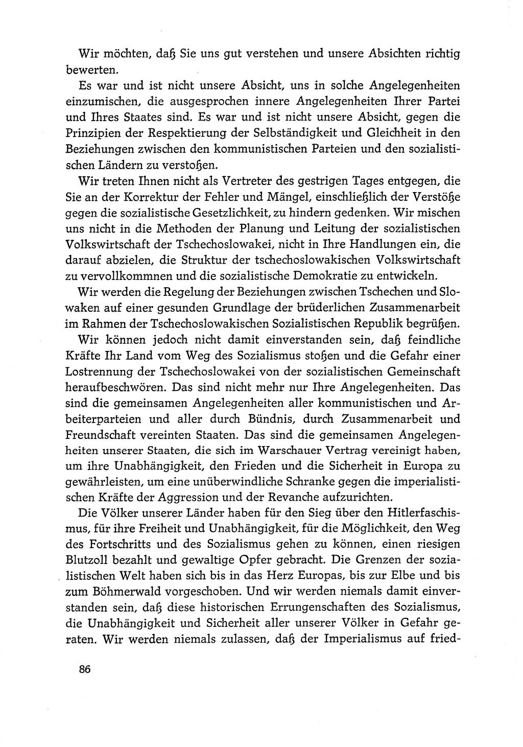 Dokumente der Sozialistischen Einheitspartei Deutschlands (SED) [Deutsche Demokratische Republik (DDR)] 1968-1969, Seite 86 (Dok. SED DDR 1968-1969, S. 86)