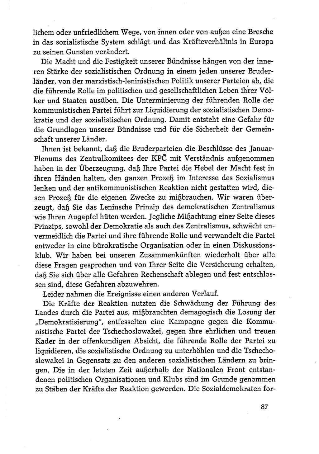 Dokumente der Sozialistischen Einheitspartei Deutschlands (SED) [Deutsche Demokratische Republik (DDR)] 1968-1969, Seite 87 (Dok. SED DDR 1968-1969, S. 87)