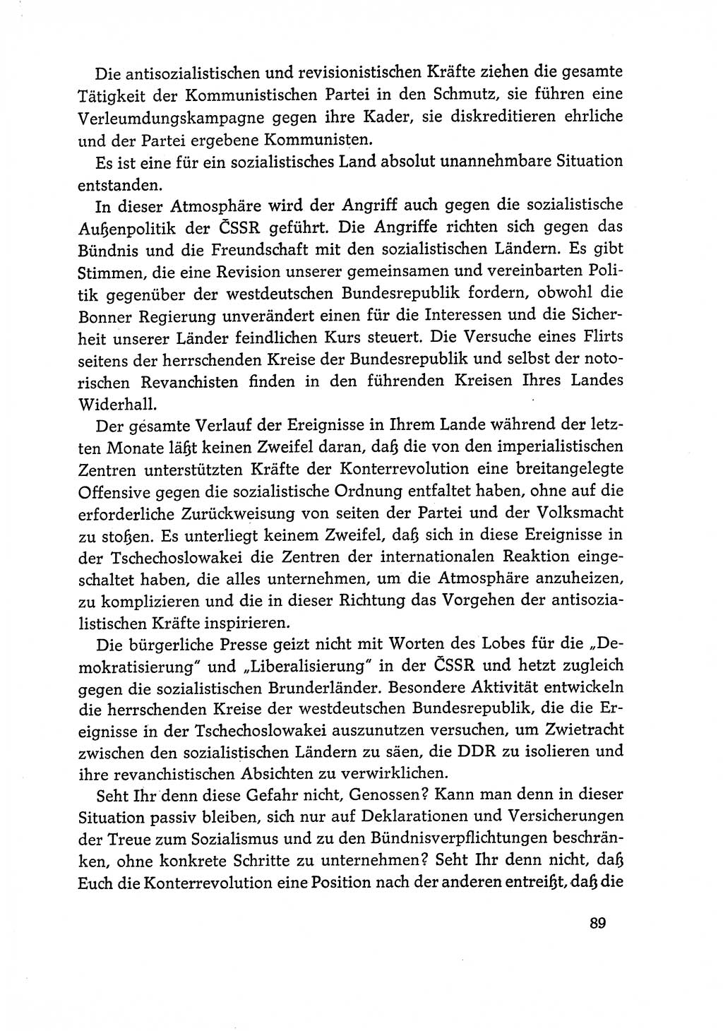 Dokumente der Sozialistischen Einheitspartei Deutschlands (SED) [Deutsche Demokratische Republik (DDR)] 1968-1969, Seite 89 (Dok. SED DDR 1968-1969, S. 89)
