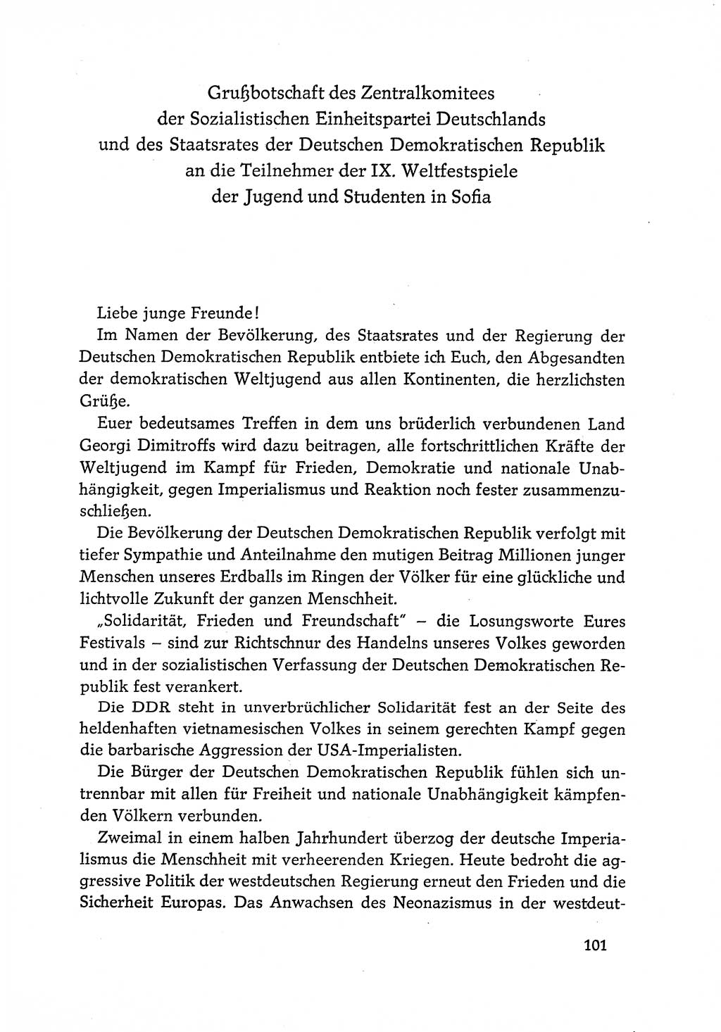 Dokumente der Sozialistischen Einheitspartei Deutschlands (SED) [Deutsche Demokratische Republik (DDR)] 1968-1969, Seite 101 (Dok. SED DDR 1968-1969, S. 101)