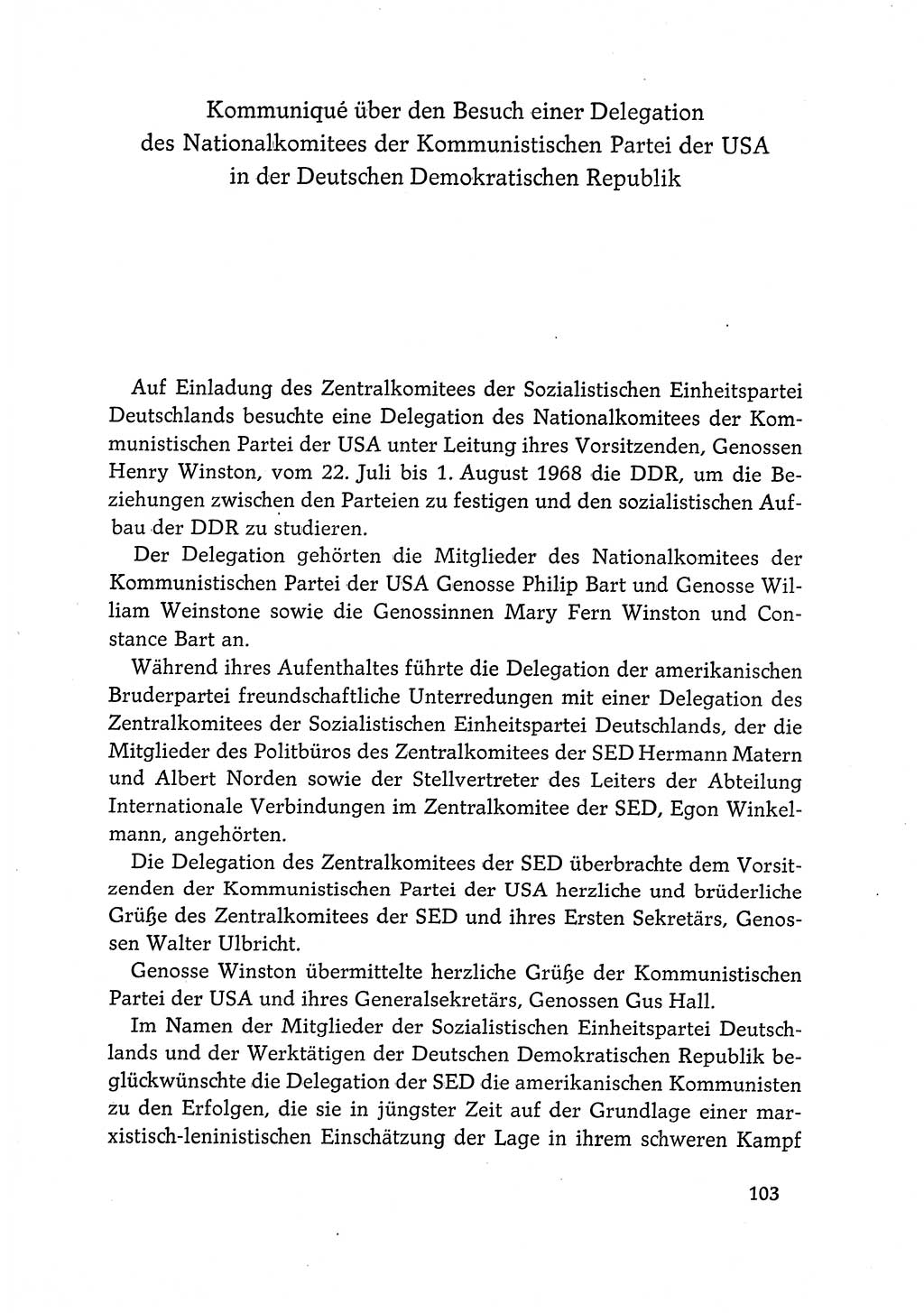 Dokumente der Sozialistischen Einheitspartei Deutschlands (SED) [Deutsche Demokratische Republik (DDR)] 1968-1969, Seite 103 (Dok. SED DDR 1968-1969, S. 103)