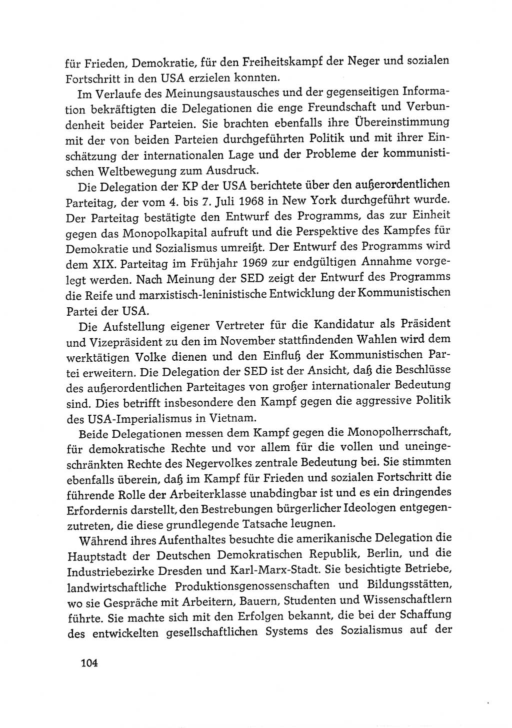 Dokumente der Sozialistischen Einheitspartei Deutschlands (SED) [Deutsche Demokratische Republik (DDR)] 1968-1969, Seite 104 (Dok. SED DDR 1968-1969, S. 104)