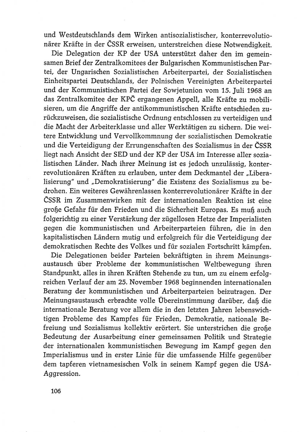 Dokumente der Sozialistischen Einheitspartei Deutschlands (SED) [Deutsche Demokratische Republik (DDR)] 1968-1969, Seite 106 (Dok. SED DDR 1968-1969, S. 106)