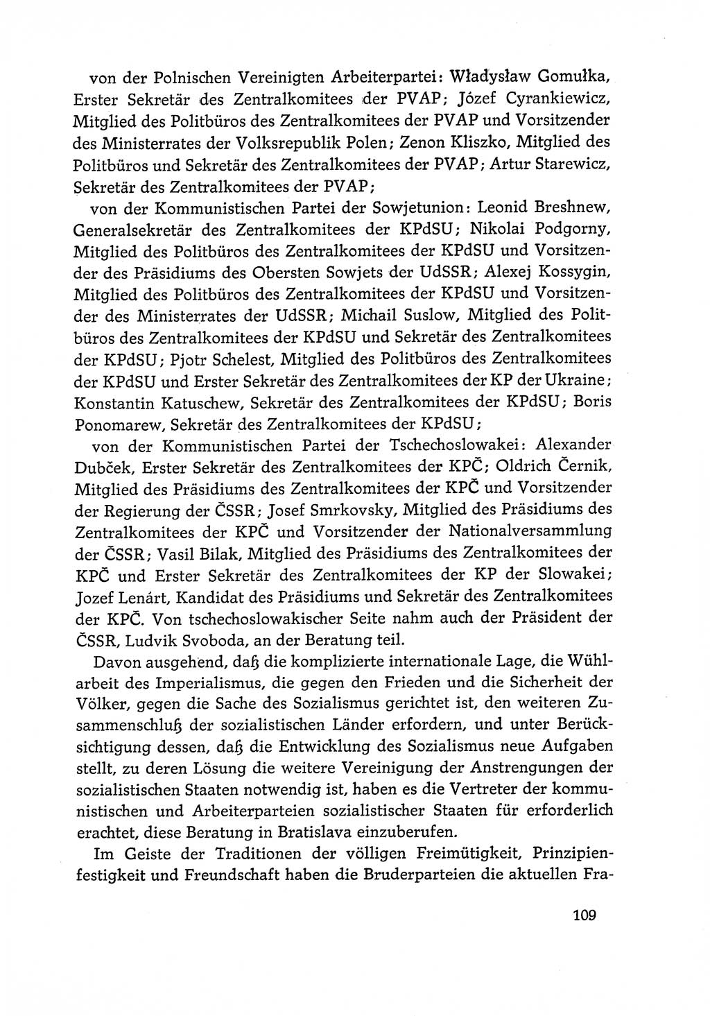 Dokumente der Sozialistischen Einheitspartei Deutschlands (SED) [Deutsche Demokratische Republik (DDR)] 1968-1969, Seite 109 (Dok. SED DDR 1968-1969, S. 109)
