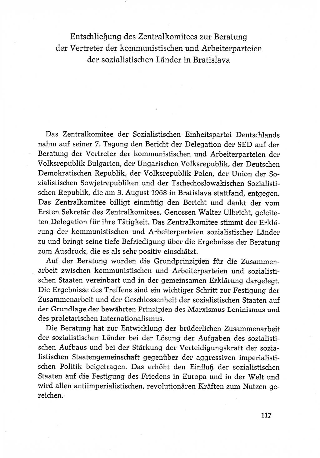 Dokumente der Sozialistischen Einheitspartei Deutschlands (SED) [Deutsche Demokratische Republik (DDR)] 1968-1969, Seite 117 (Dok. SED DDR 1968-1969, S. 117)