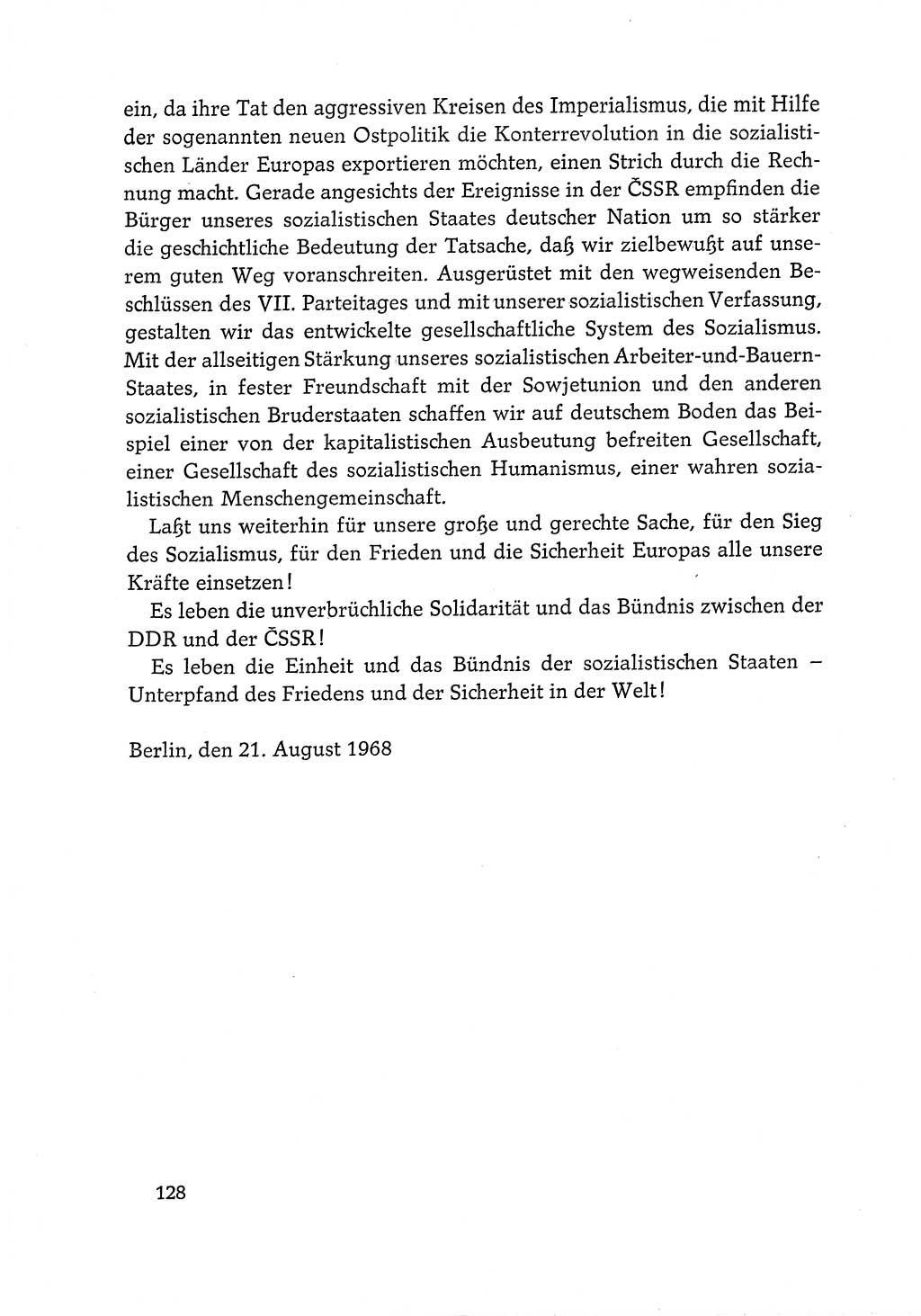Dokumente der Sozialistischen Einheitspartei Deutschlands (SED) [Deutsche Demokratische Republik (DDR)] 1968-1969, Seite 128 (Dok. SED DDR 1968-1969, S. 128)