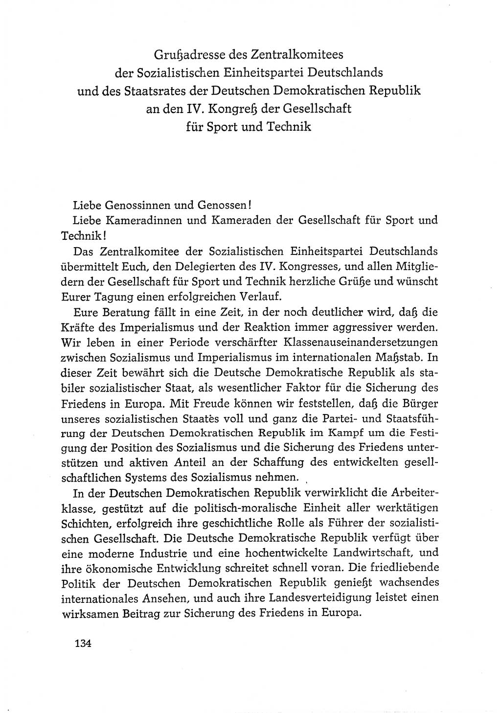 Dokumente der Sozialistischen Einheitspartei Deutschlands (SED) [Deutsche Demokratische Republik (DDR)] 1968-1969, Seite 134 (Dok. SED DDR 1968-1969, S. 134)