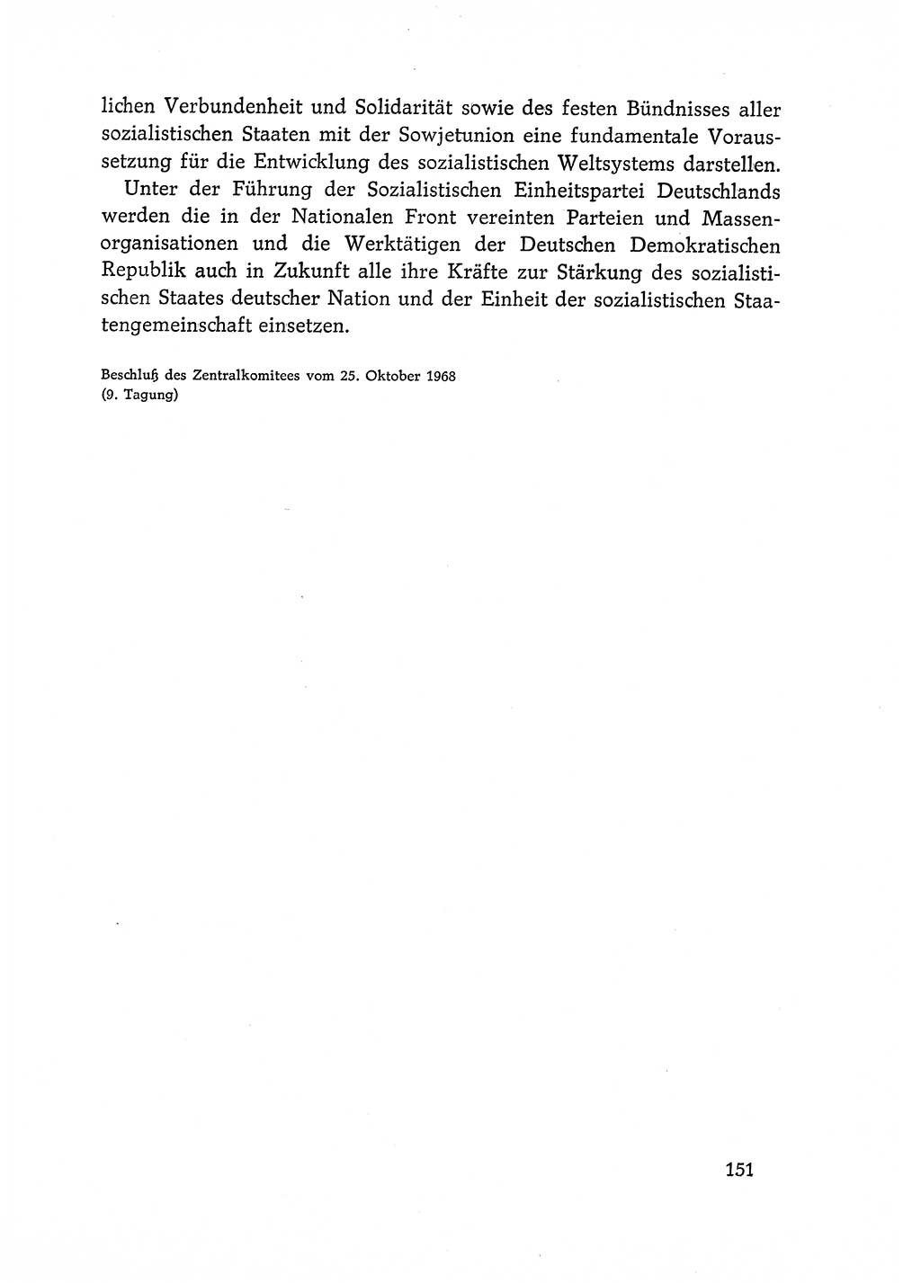 Dokumente der Sozialistischen Einheitspartei Deutschlands (SED) [Deutsche Demokratische Republik (DDR)] 1968-1969, Seite 151 (Dok. SED DDR 1968-1969, S. 151)