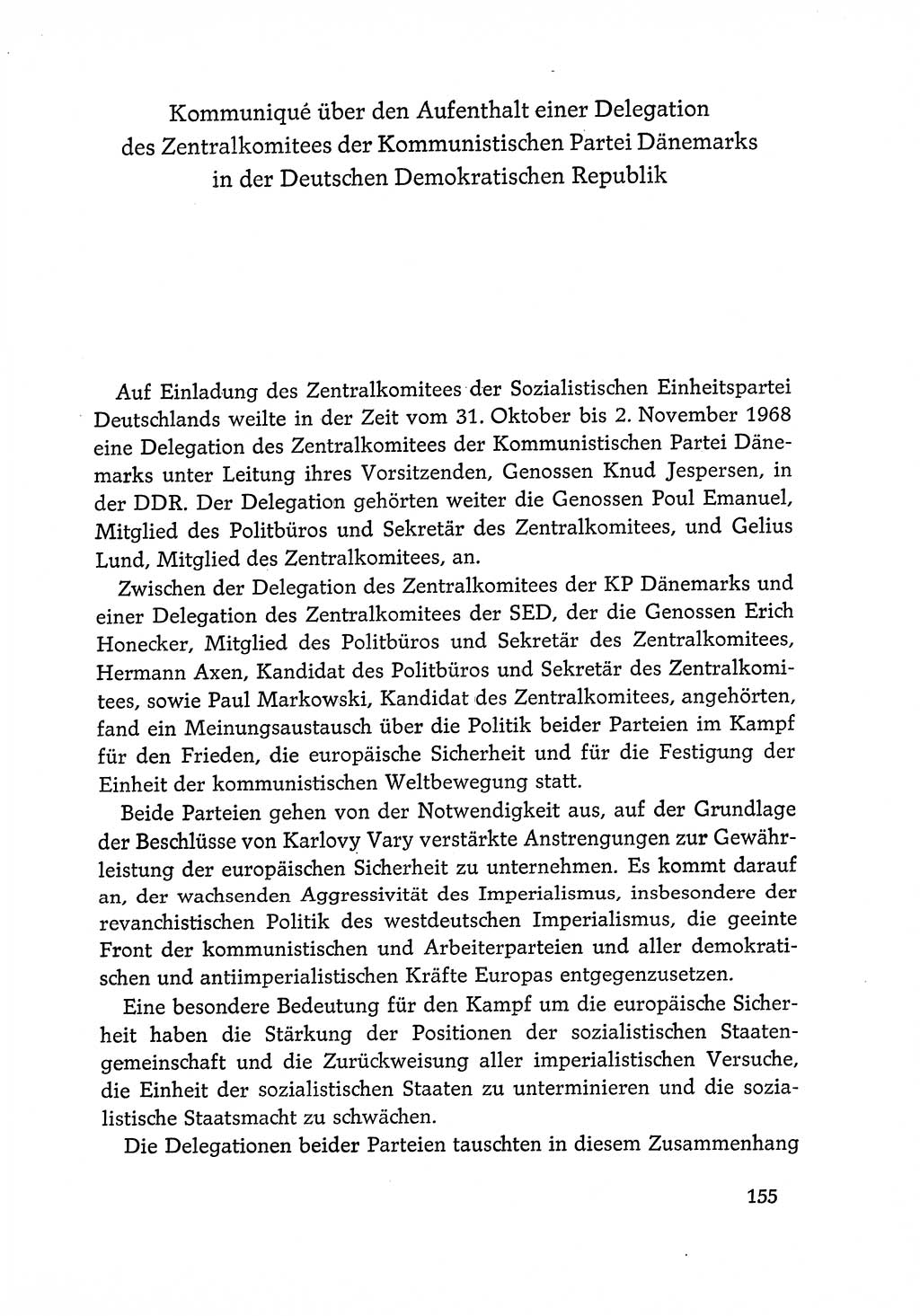 Dokumente der Sozialistischen Einheitspartei Deutschlands (SED) [Deutsche Demokratische Republik (DDR)] 1968-1969, Seite 155 (Dok. SED DDR 1968-1969, S. 155)